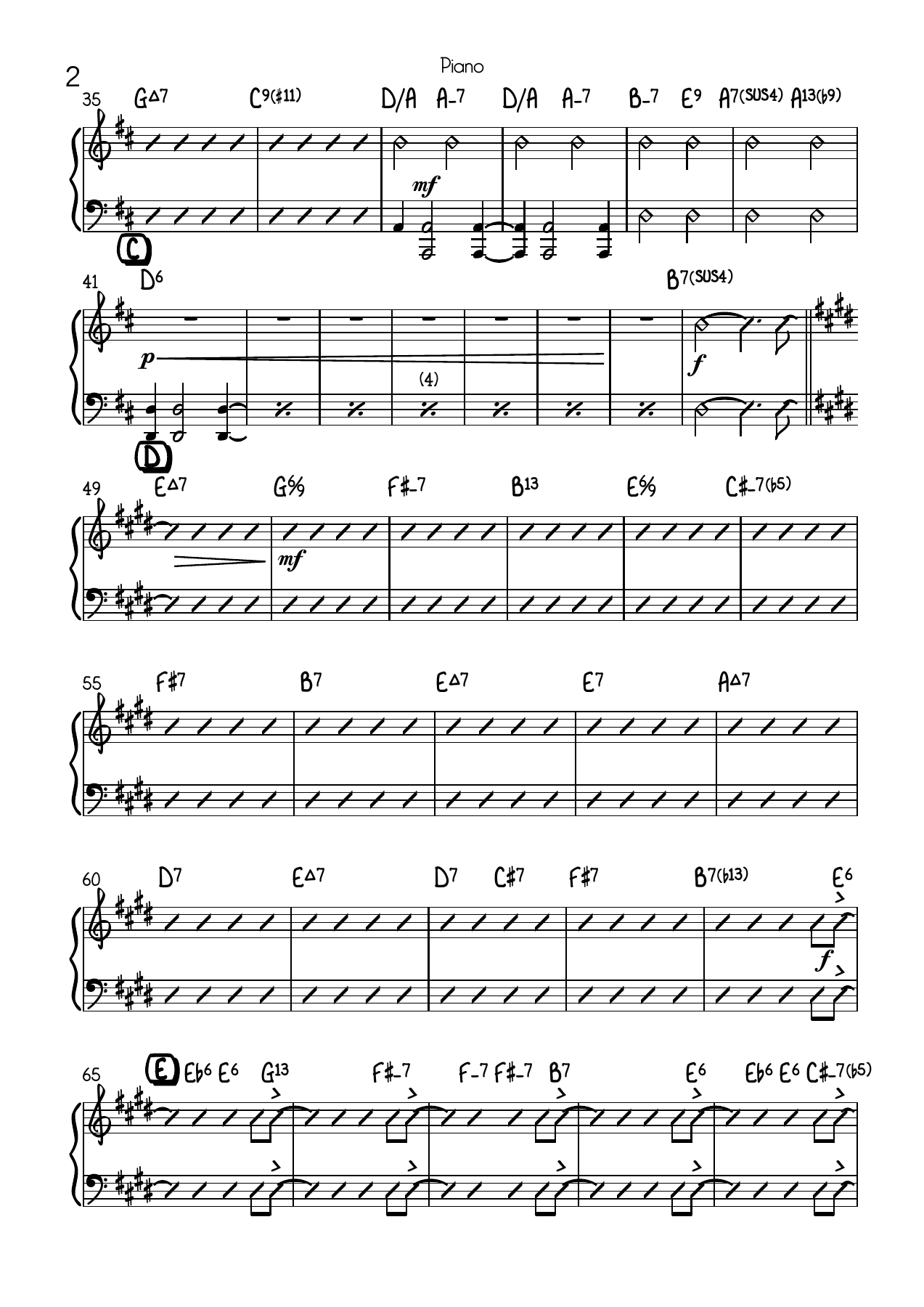 A Foggy Day Piano — page 2