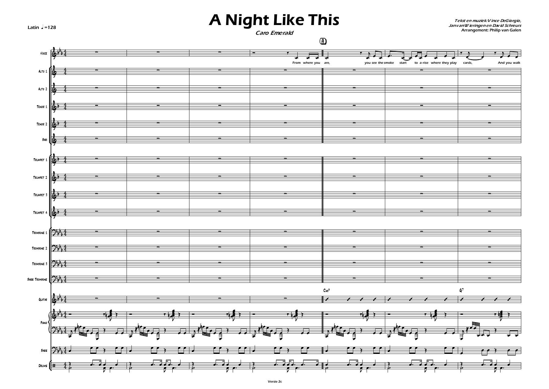 A Night Like This — sheet music cover (first page)