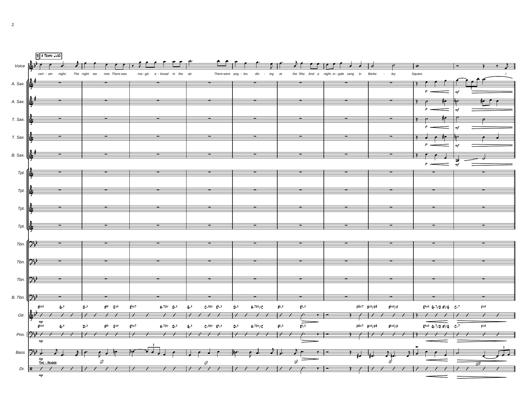 A Nightigale Sang In Berkeley Square by Matt Amy Score — page 2