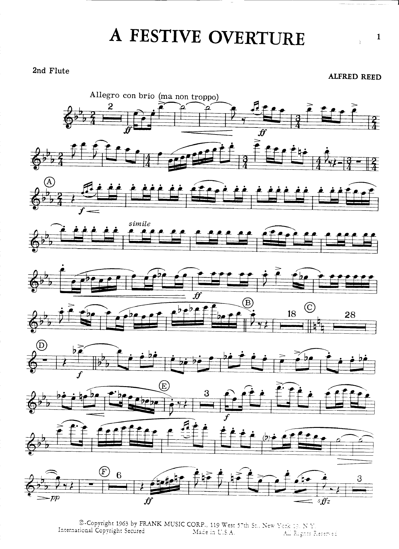 fluteII — sheet music cover (first page)
