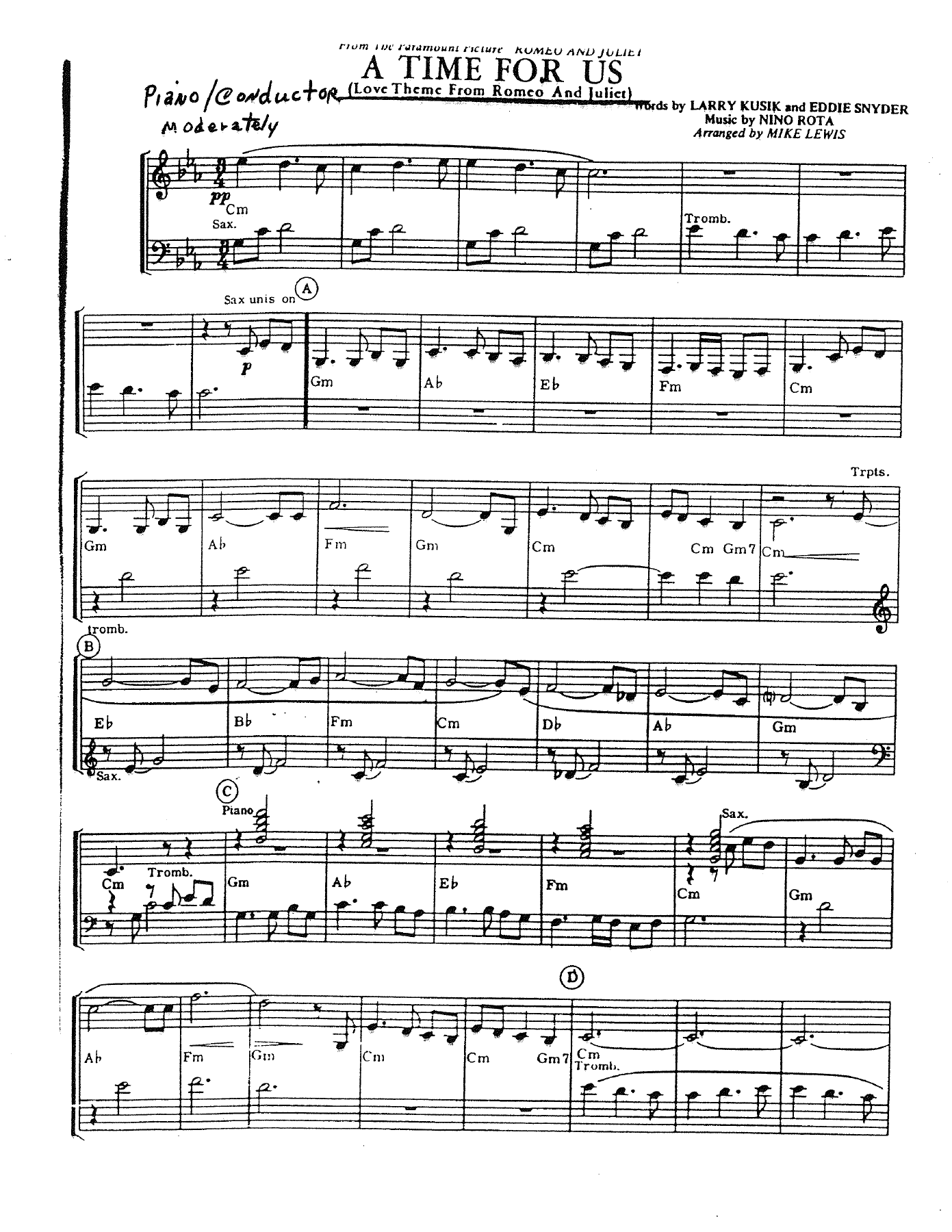A Time For Us arr Mike Lewis — page 3