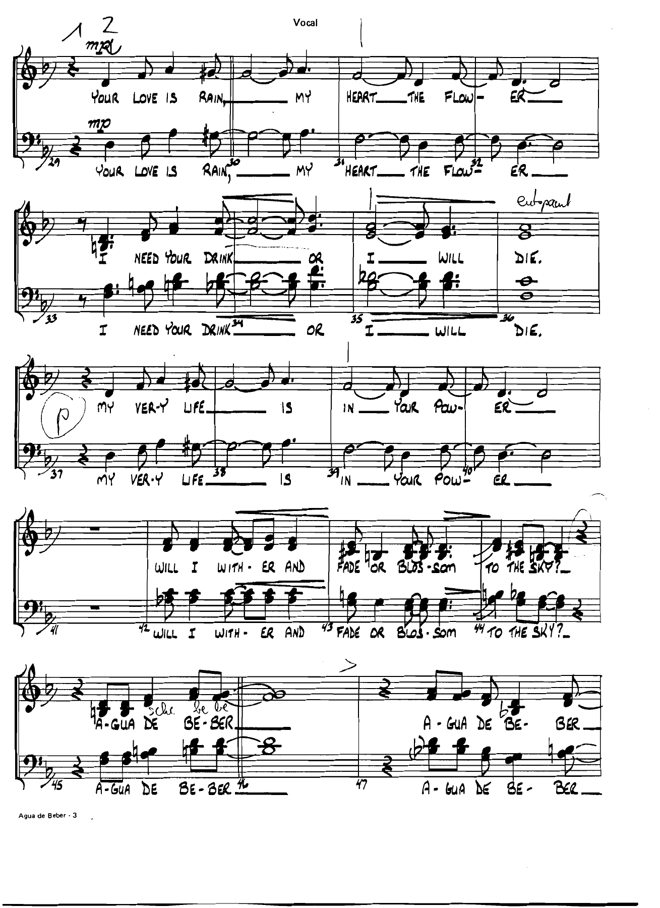 Agua De Beber (Anita Kerr) vocal — page 2