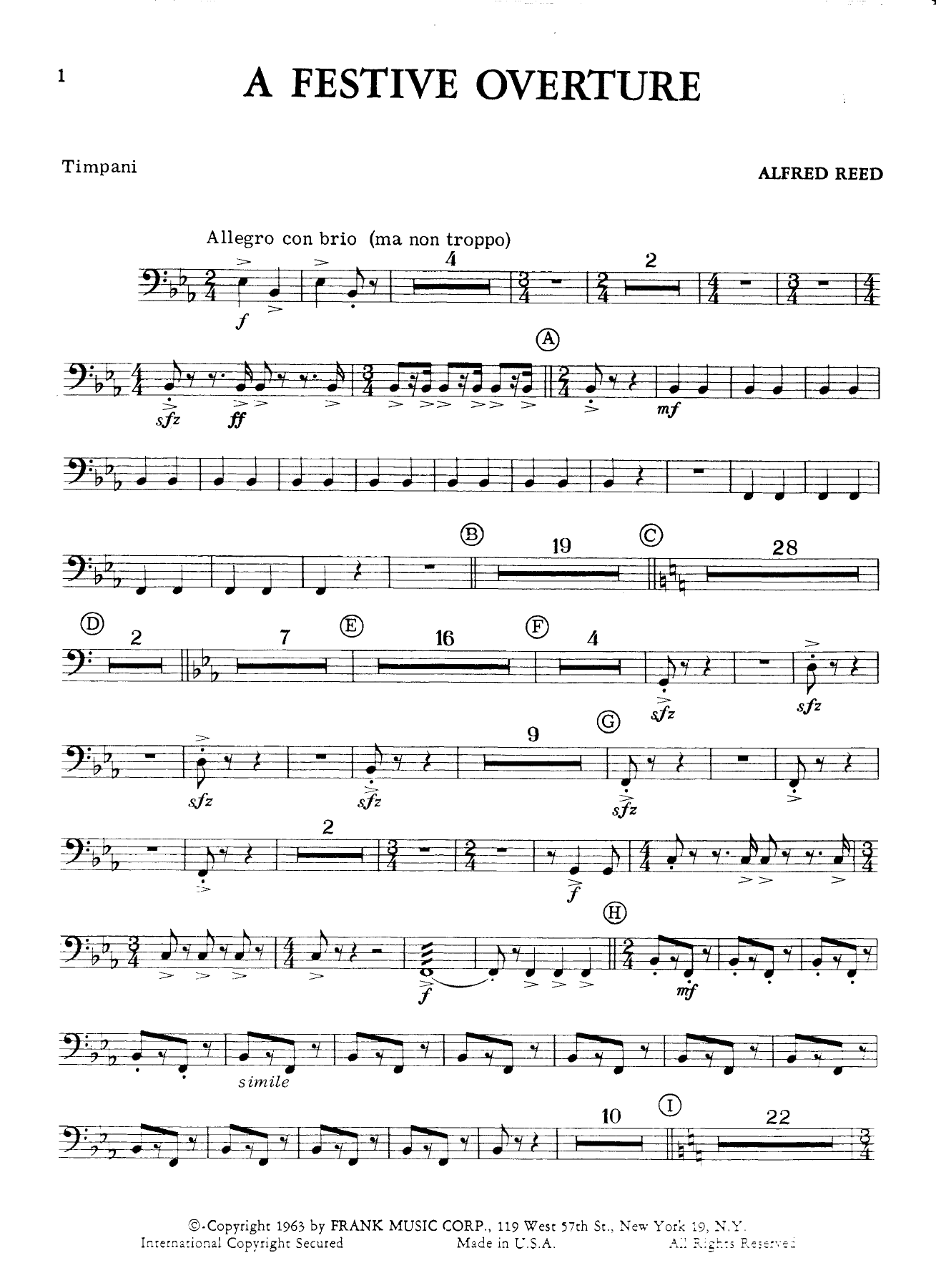 timpani — sheet music cover (first page)