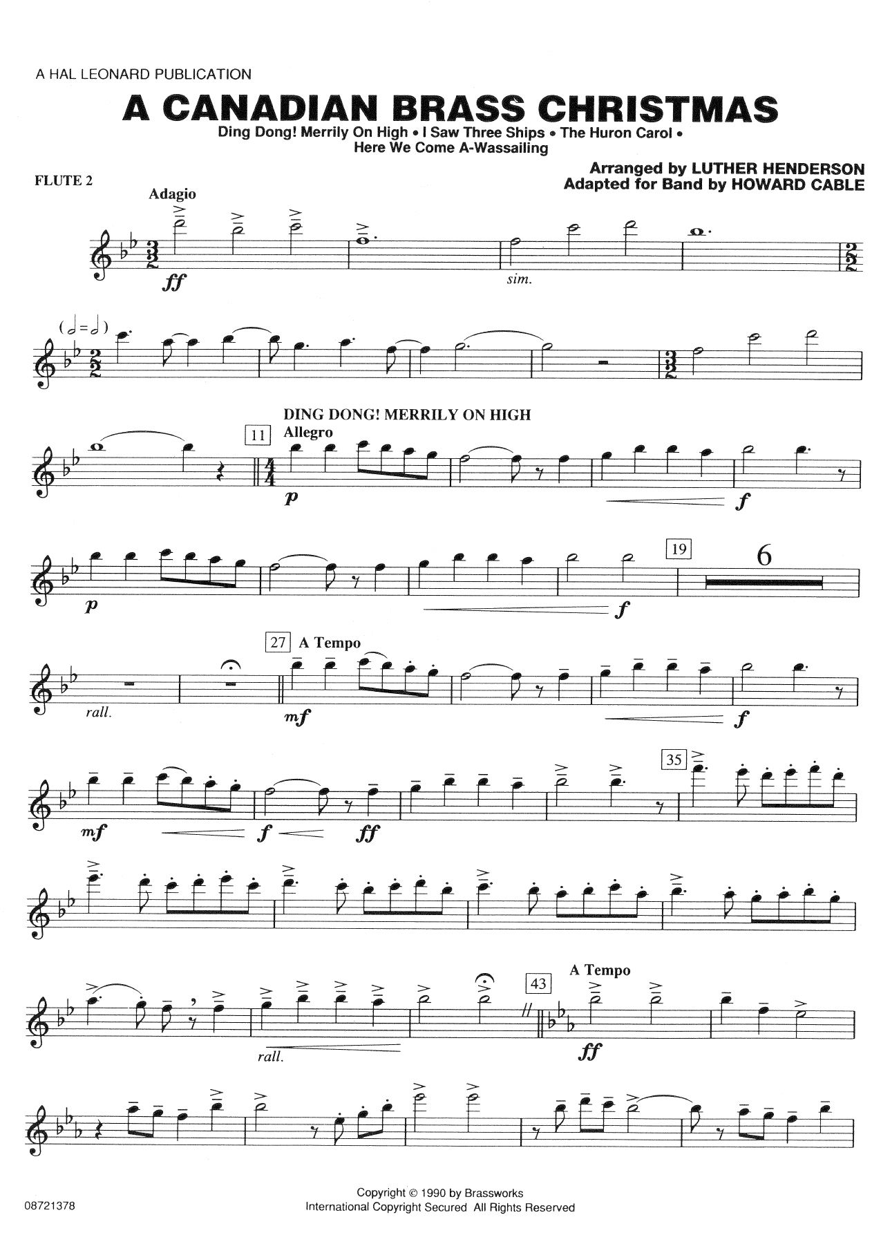 Canadian Brass Christmas-Flauta2 — concert_band sheet music arranged by Flauta2 | Christmas
