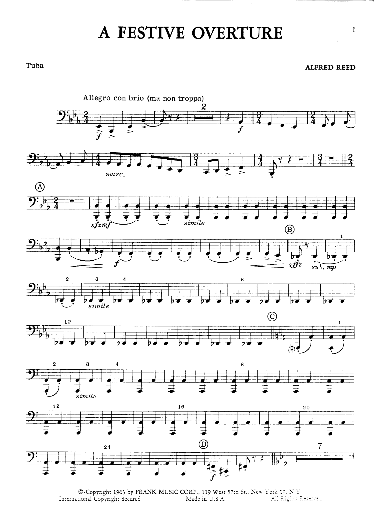 tuba — sheet music cover (first page)