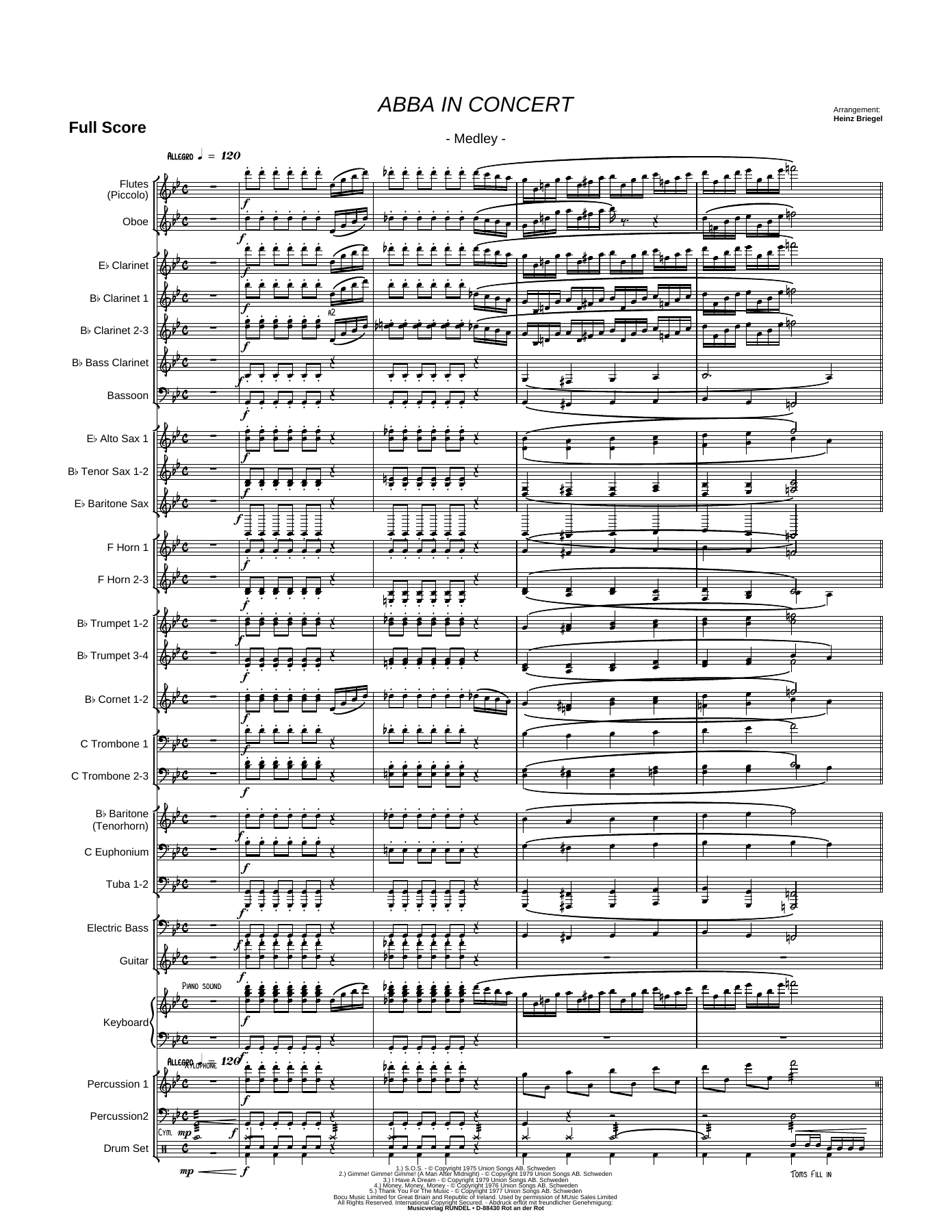 Abba In Concert — sheet music preview