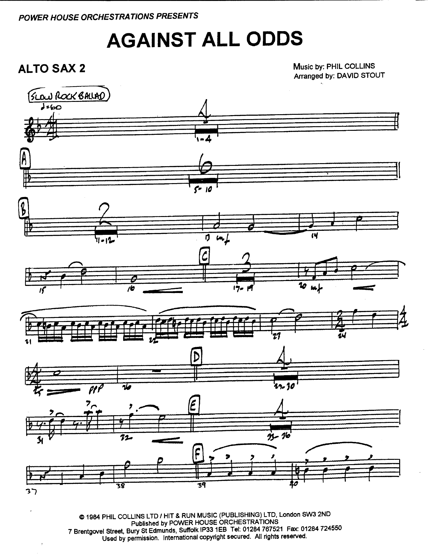 Alto 2 Pg — sheet music cover (first page)