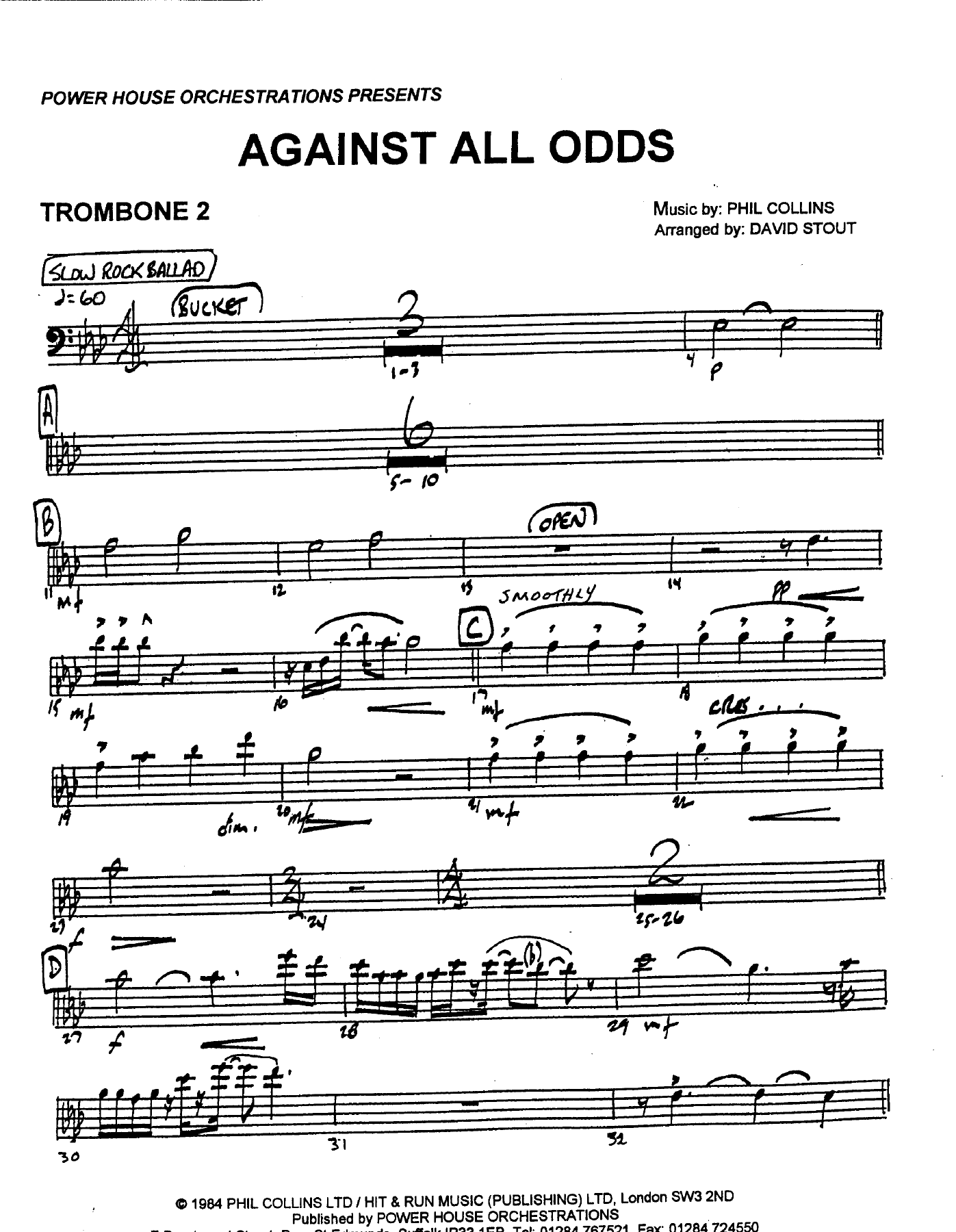 Bone 2 Pg — sheet music cover (first page)