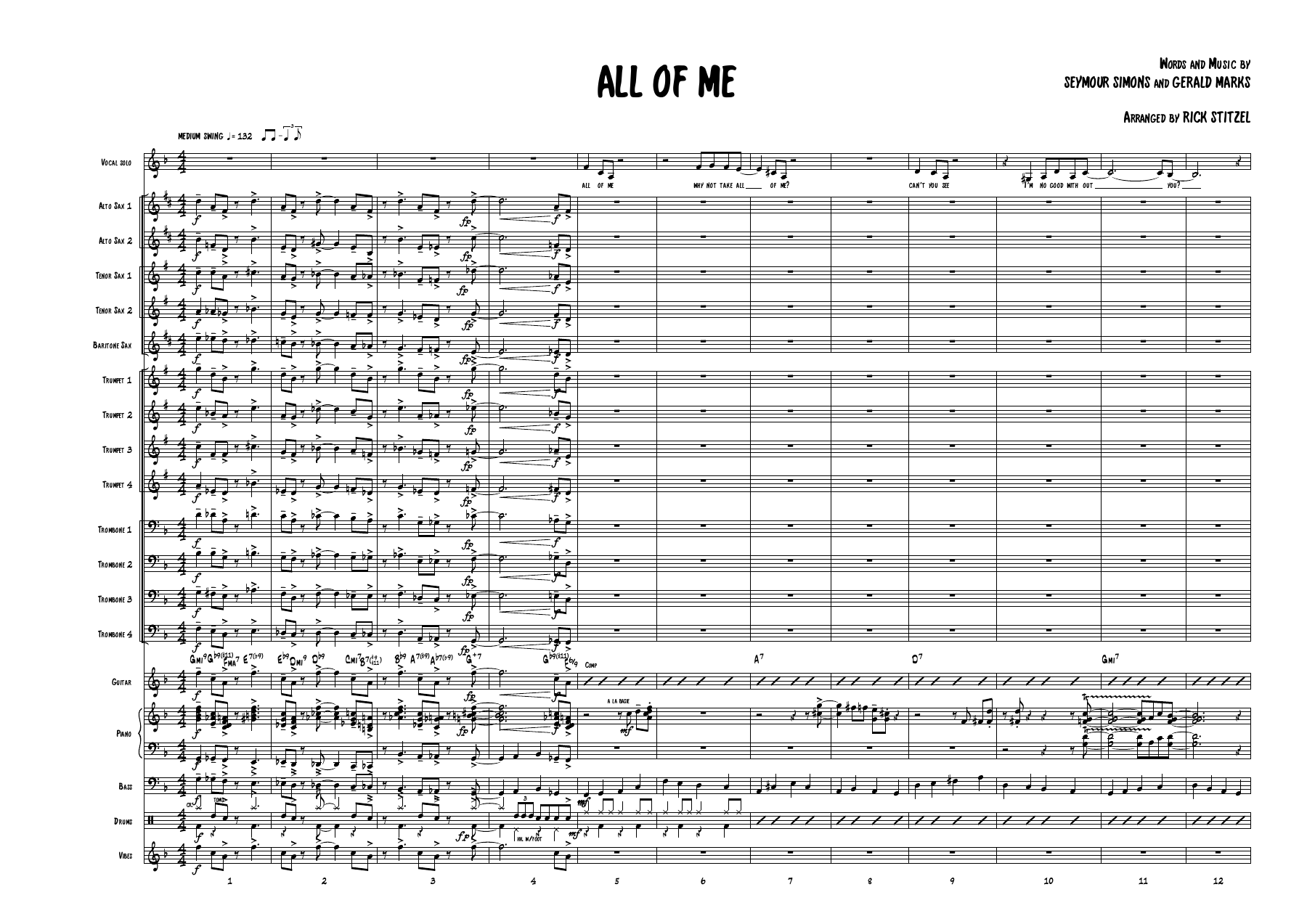 All Of Me (R.Stitzel) voc — sheet music preview