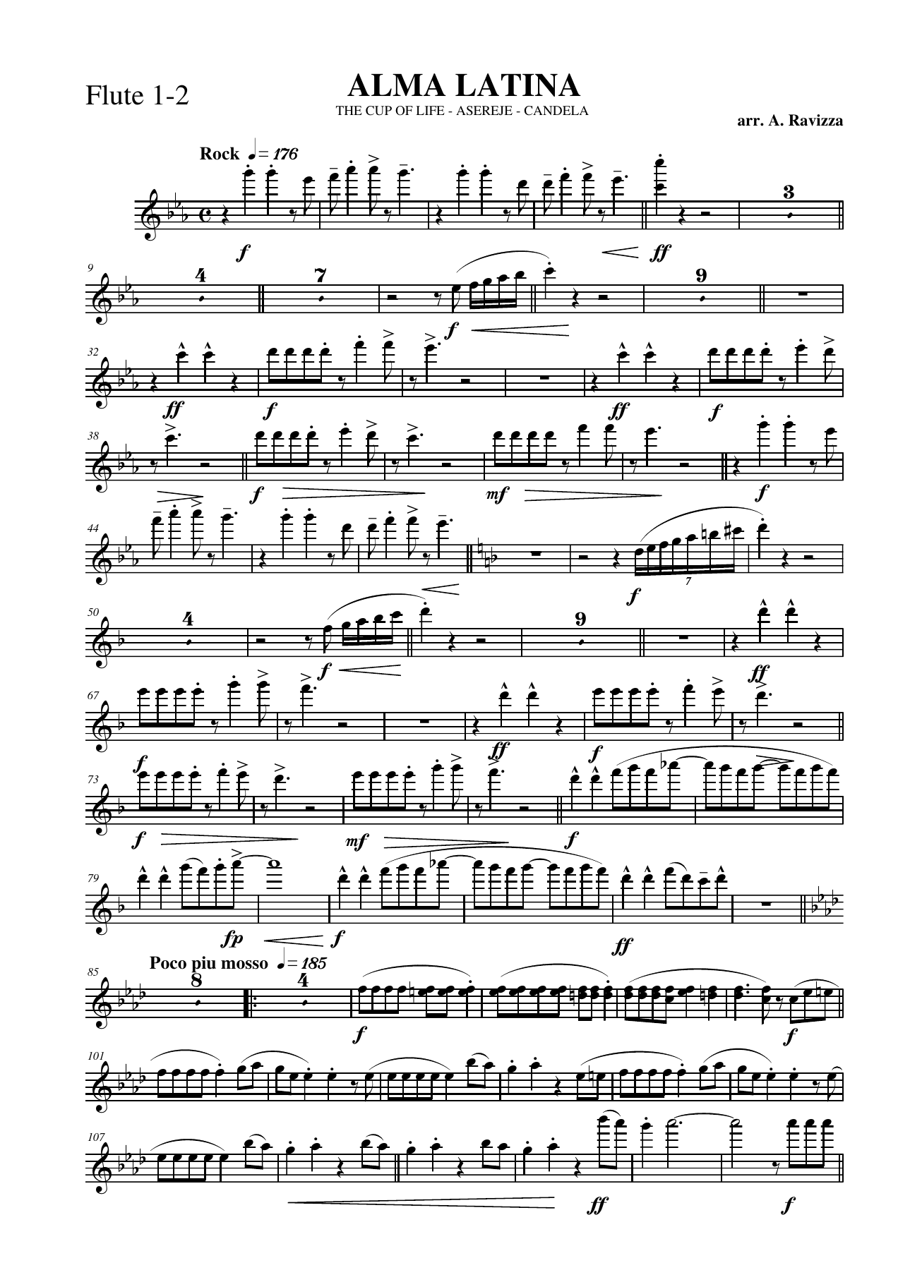 ALMALATINA — sheet music cover (first page)