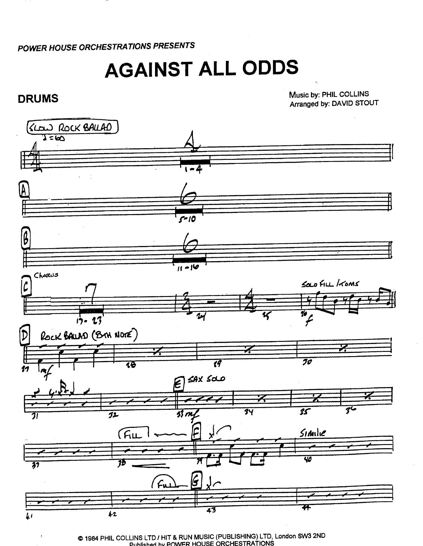 Drums Pg — sheet music cover (first page)
