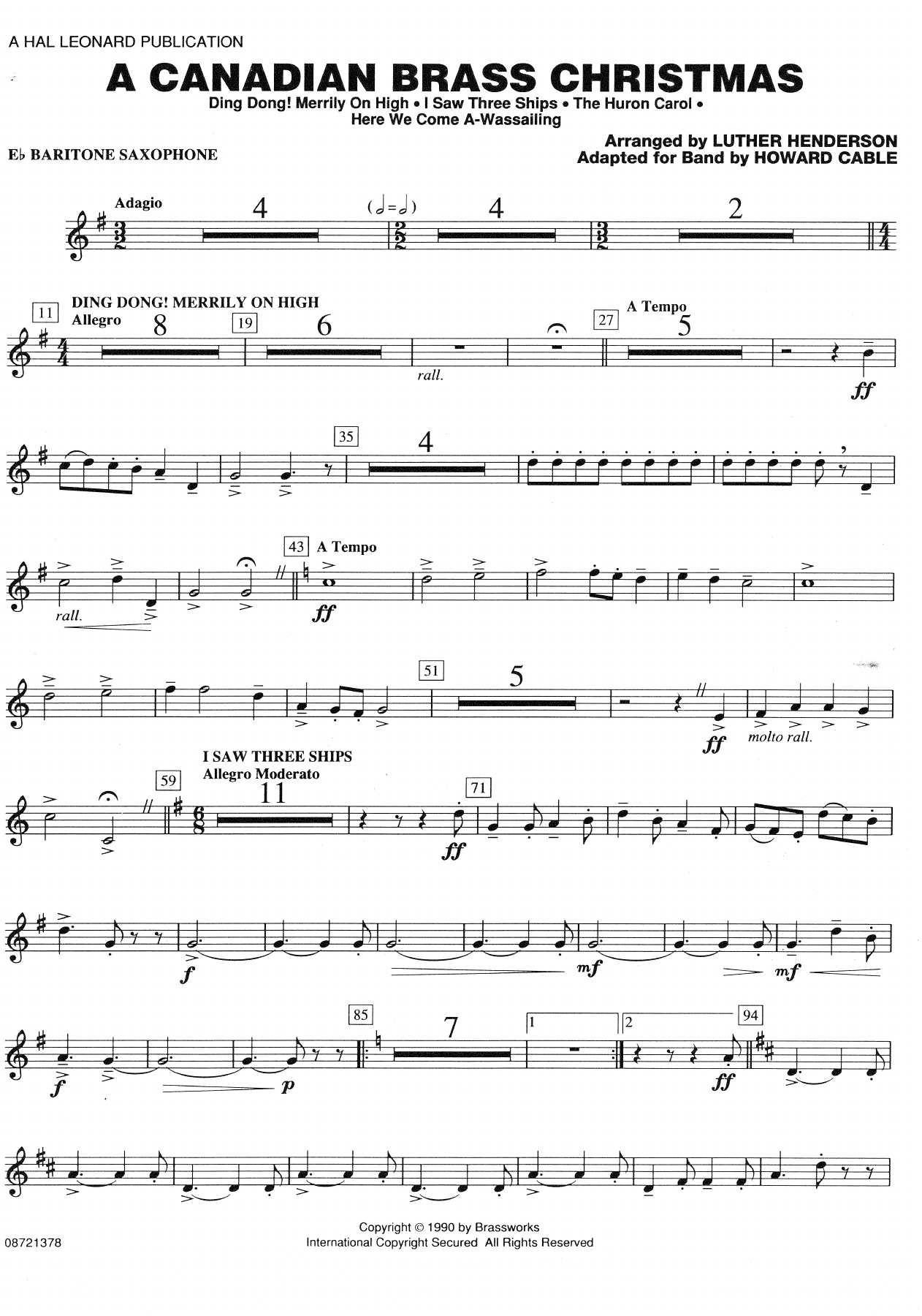 Canadian Brass Christmas-SaxoB — concert_band sheet music arranged by SaxoB | Christmas