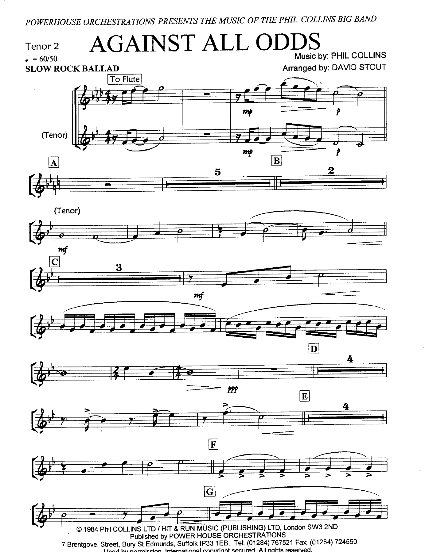 Tenor 2 Pg — sheet music cover (first page)