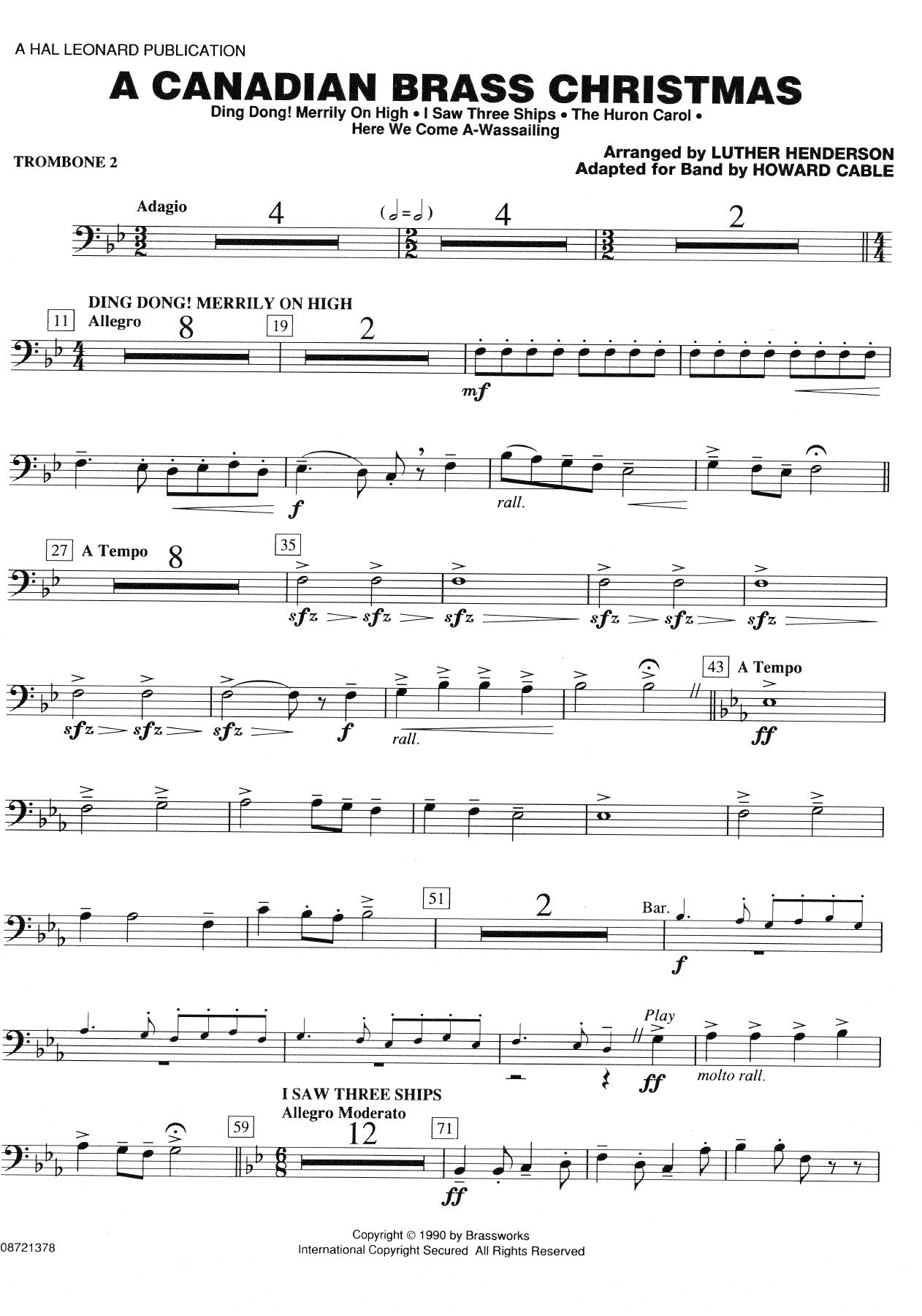Canadian Brass Christmas-Trombon2 — sheet music cover (first page)