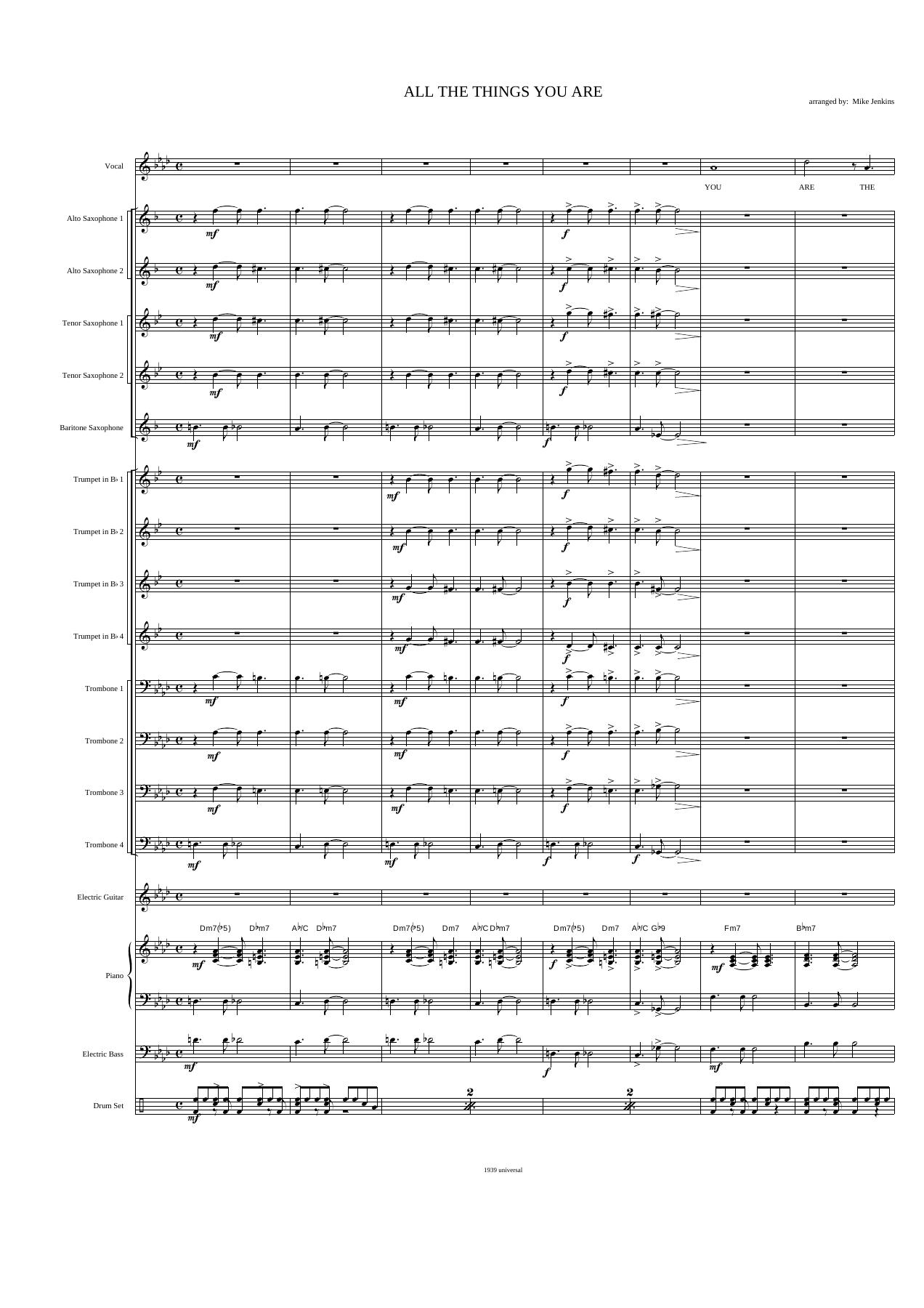 All The Things You Are (M.Jenkins) Vocal-Fm — sheet music preview