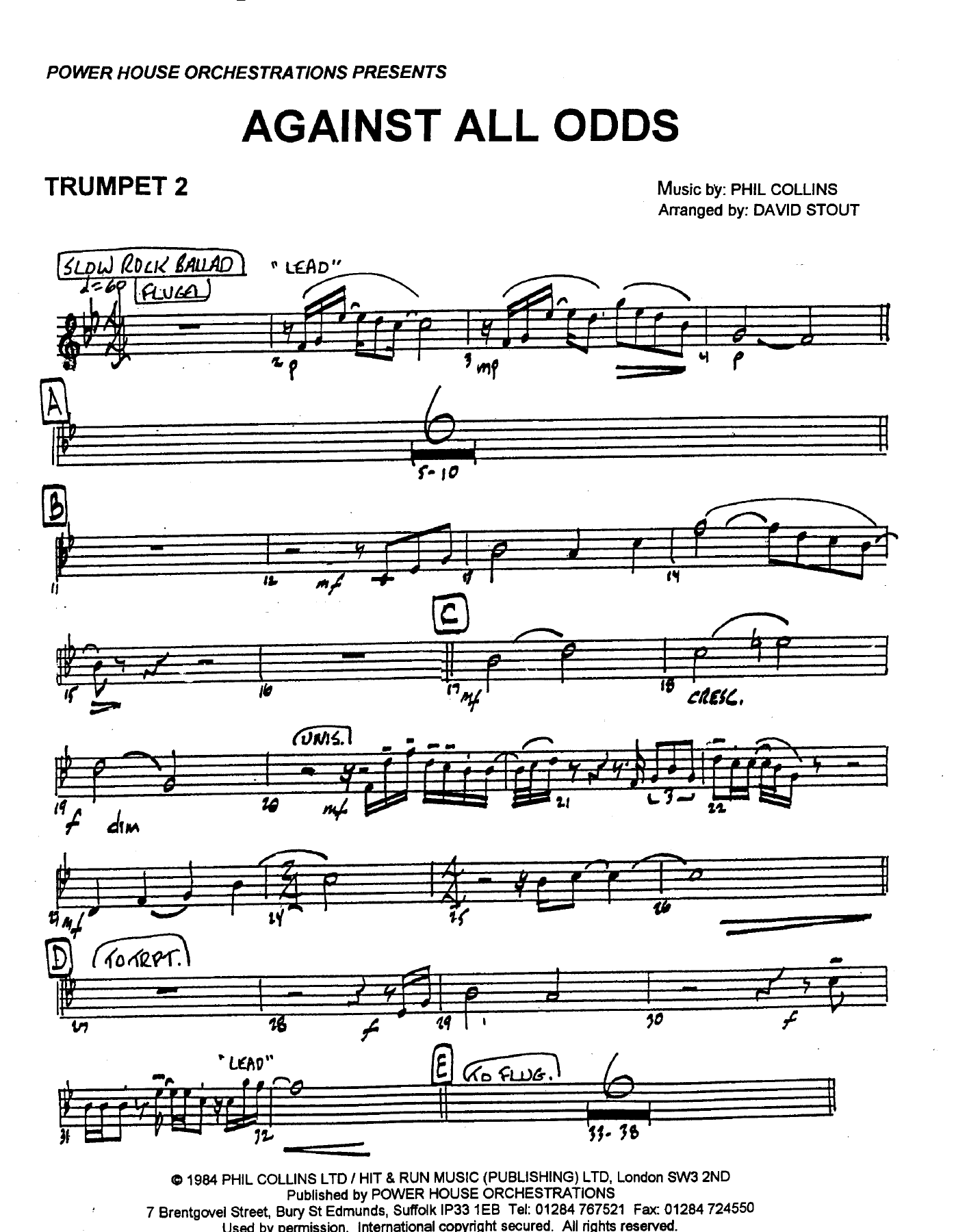 Trumpet 2 Pg — sheet music cover (first page)