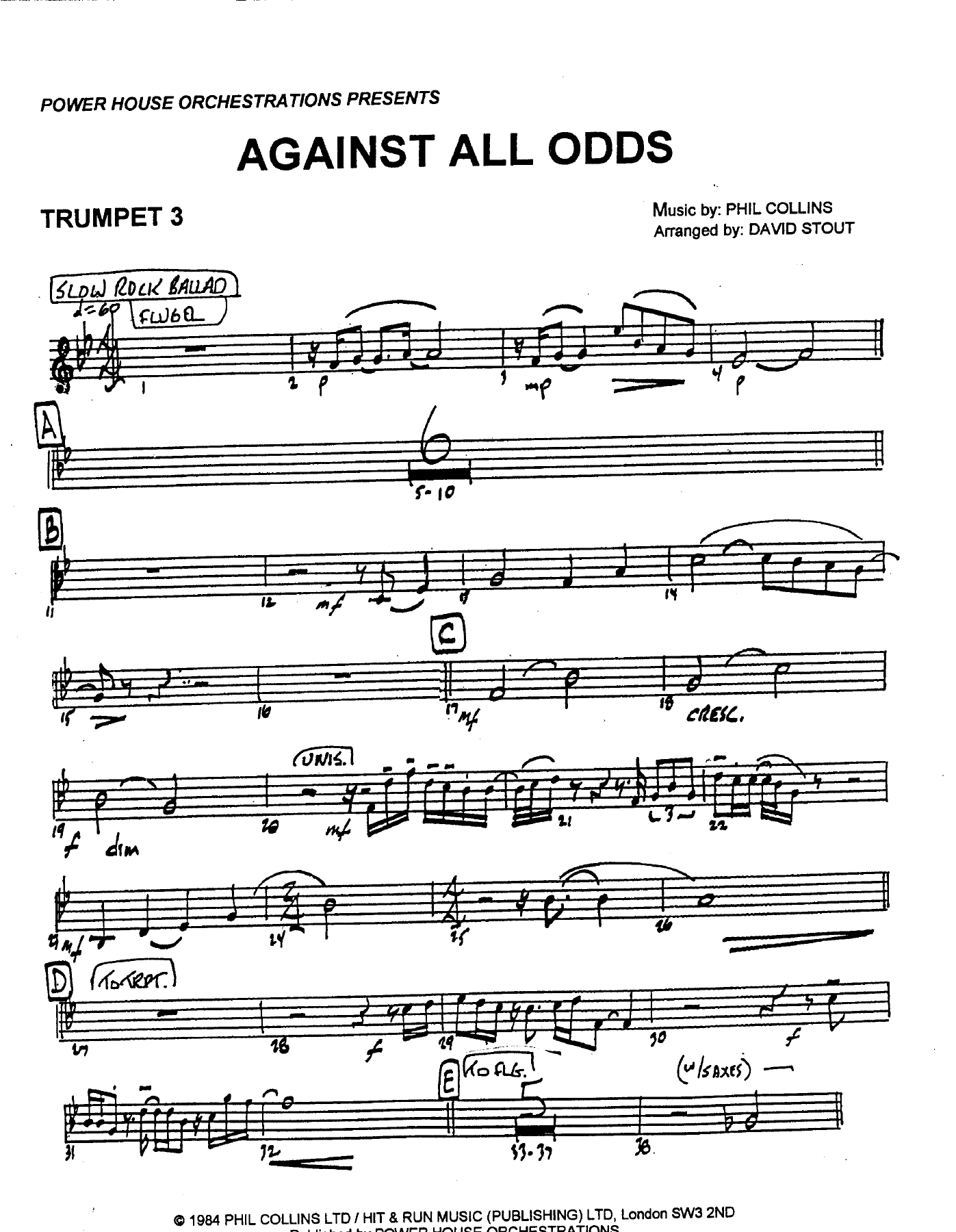 Trumpet 3 Pg — sheet music cover (first page)
