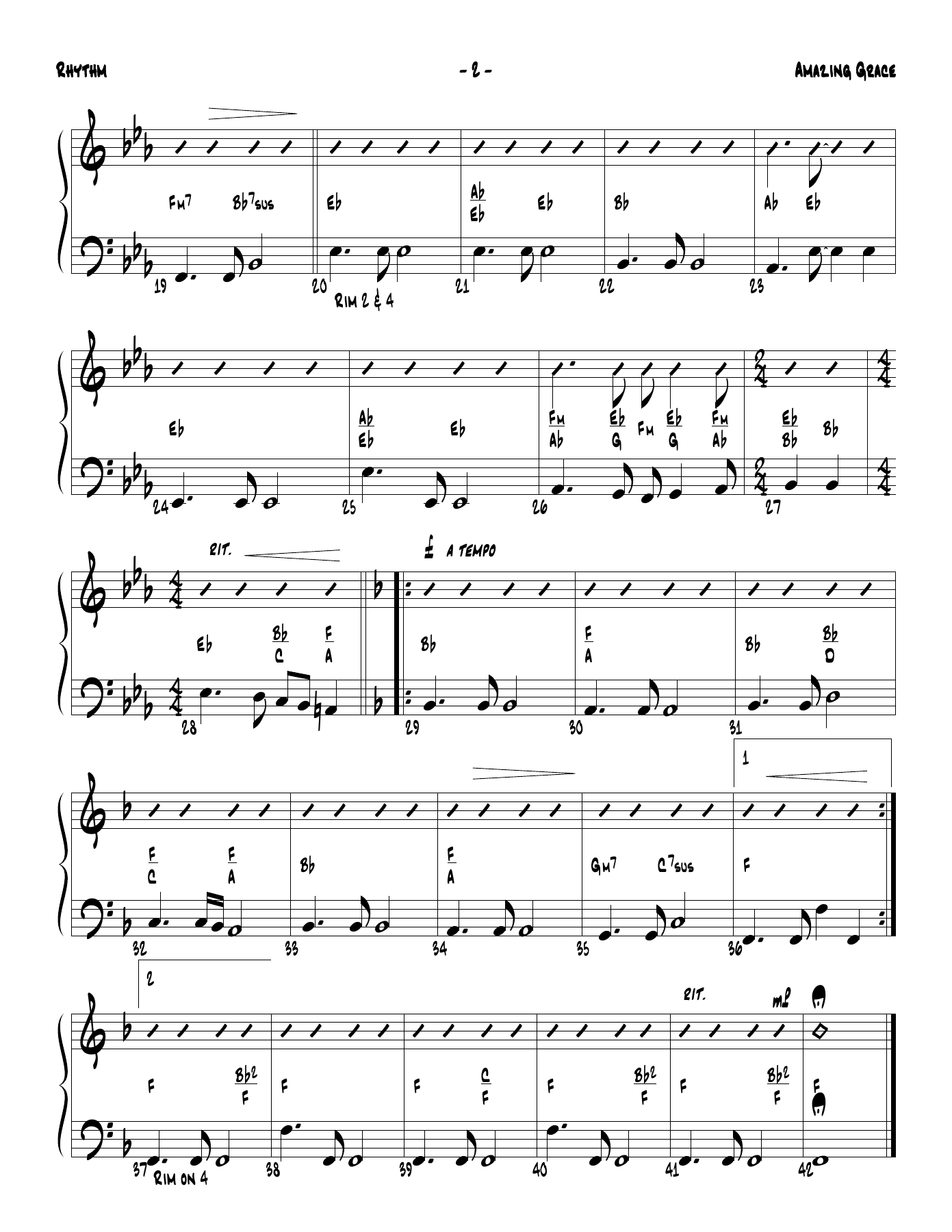 Amazing Grace Rhythm — page 2