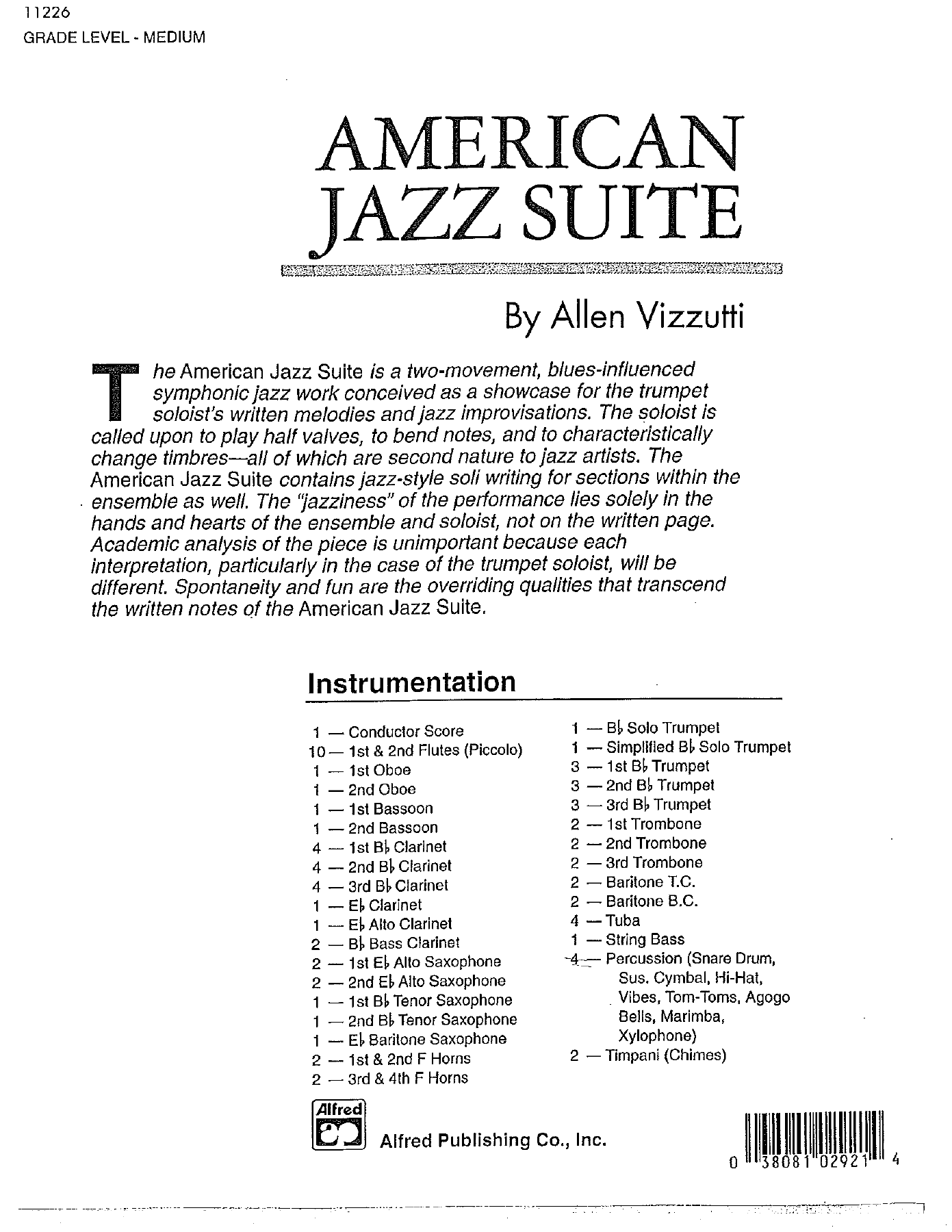 American Jazz Suite — sheet music cover (first page)