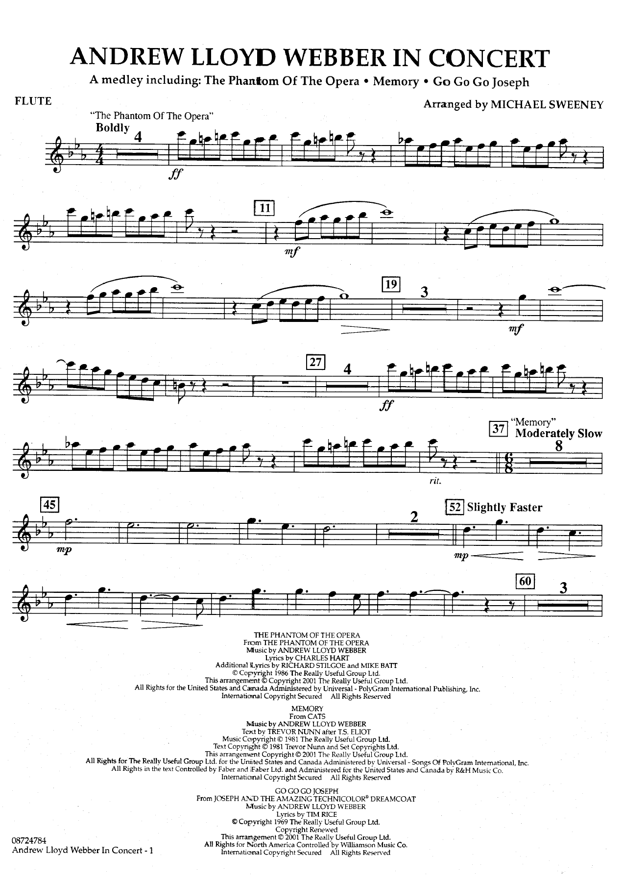 Andrew Lloyd Webber In Concert — sheet music preview
