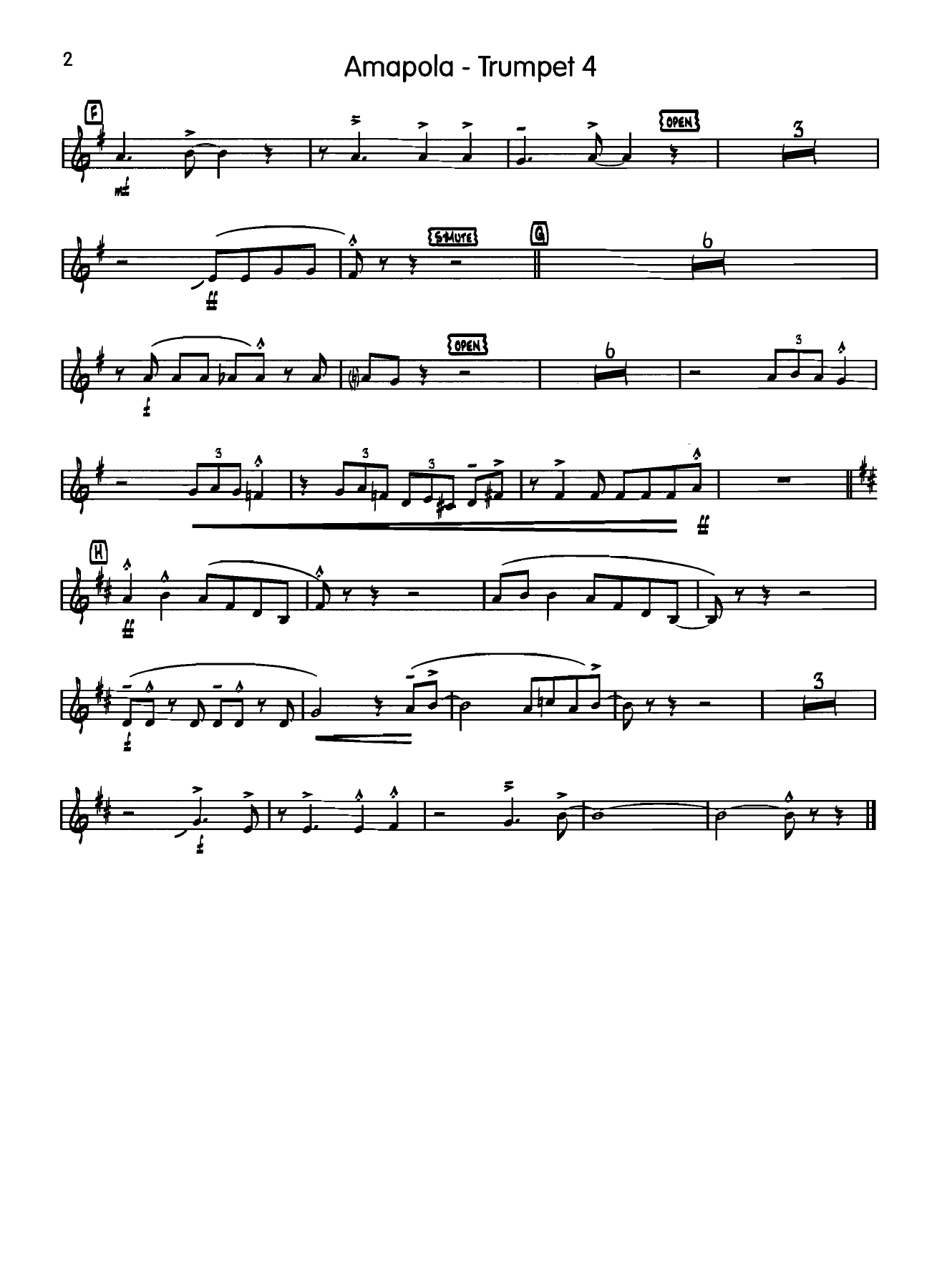 Amapola 4 Trumpet — page 2