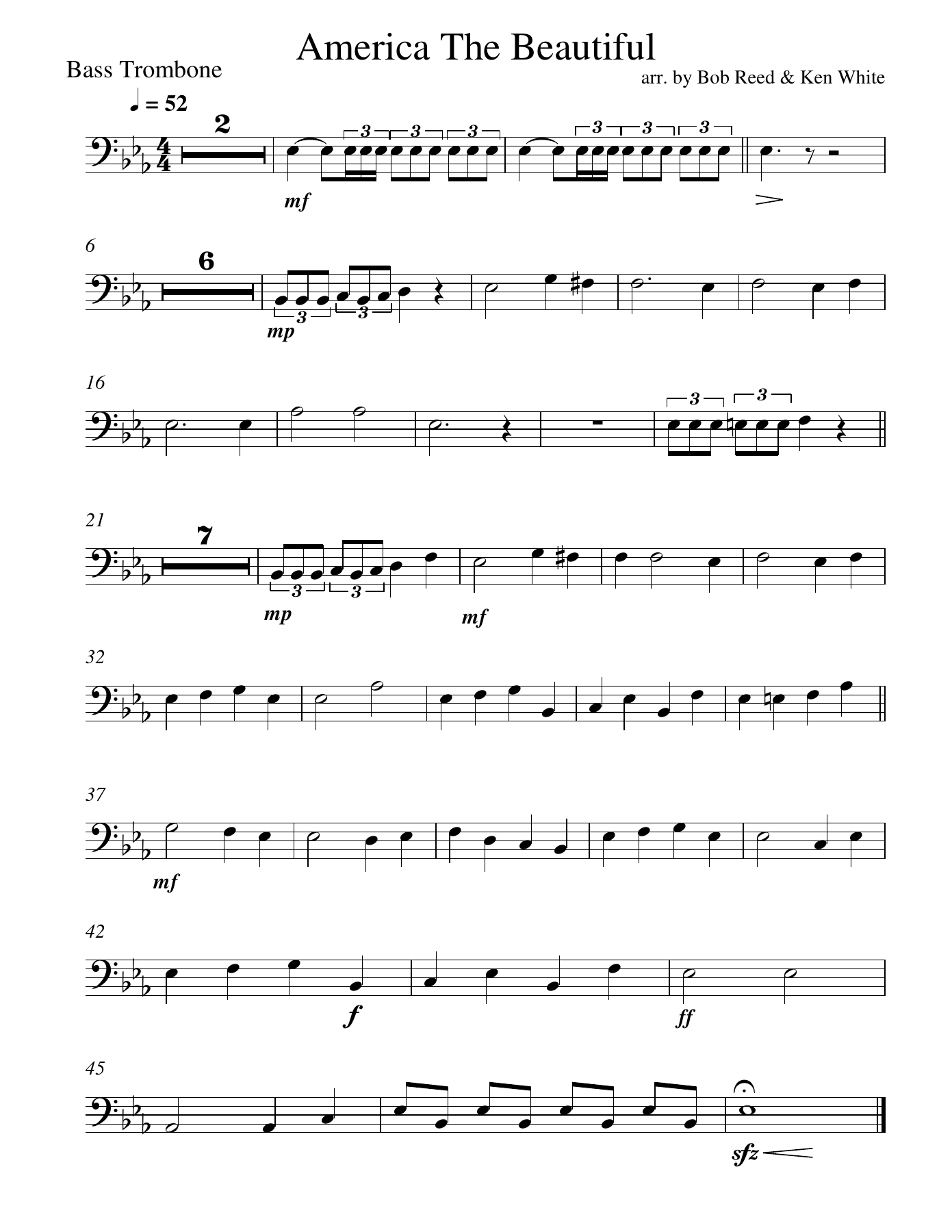 ATB Bass Bone — sheet music cover (first page)