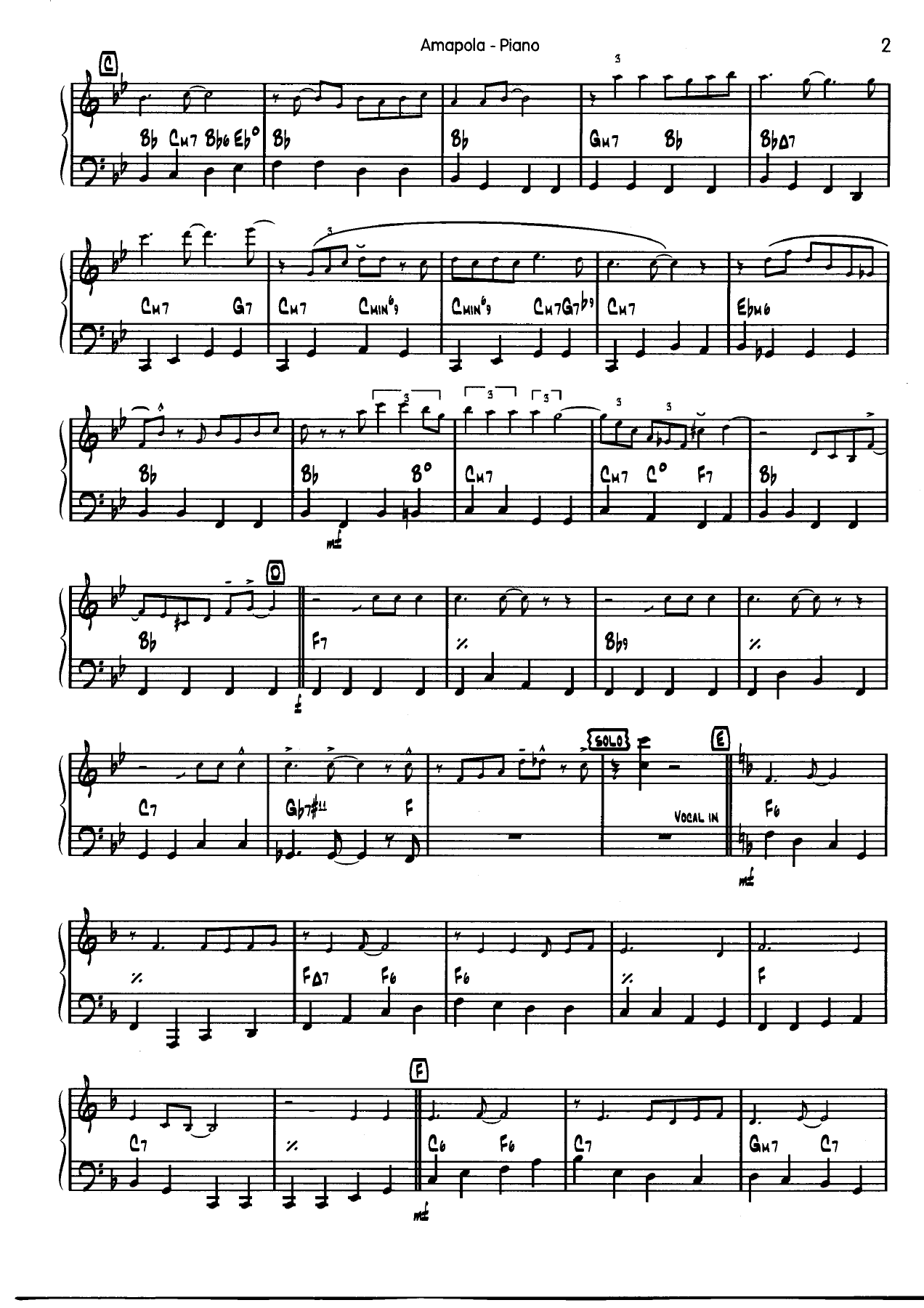 Amapola Piano002 — sheet music cover (first page)