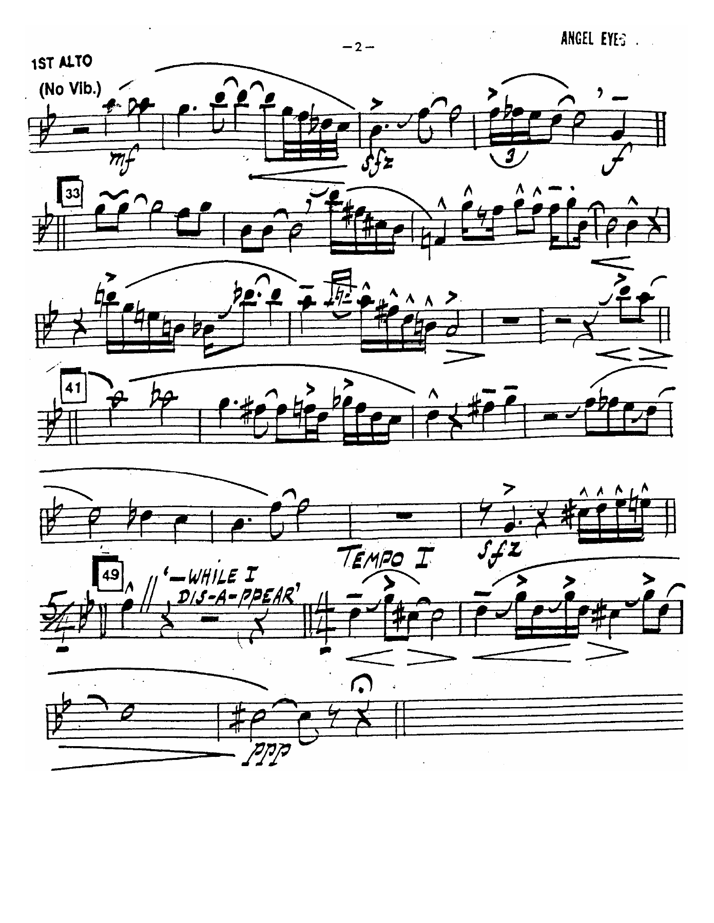 Angel Eyes (B.May) Vocal — page 2