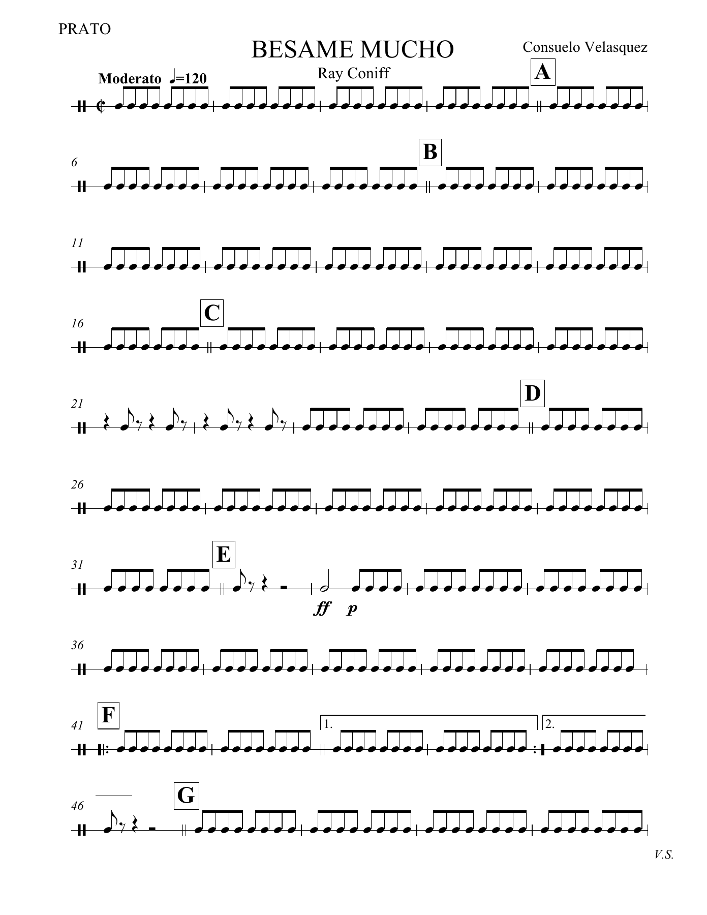 Besame Mucho PRATO — sheet music cover (first page)