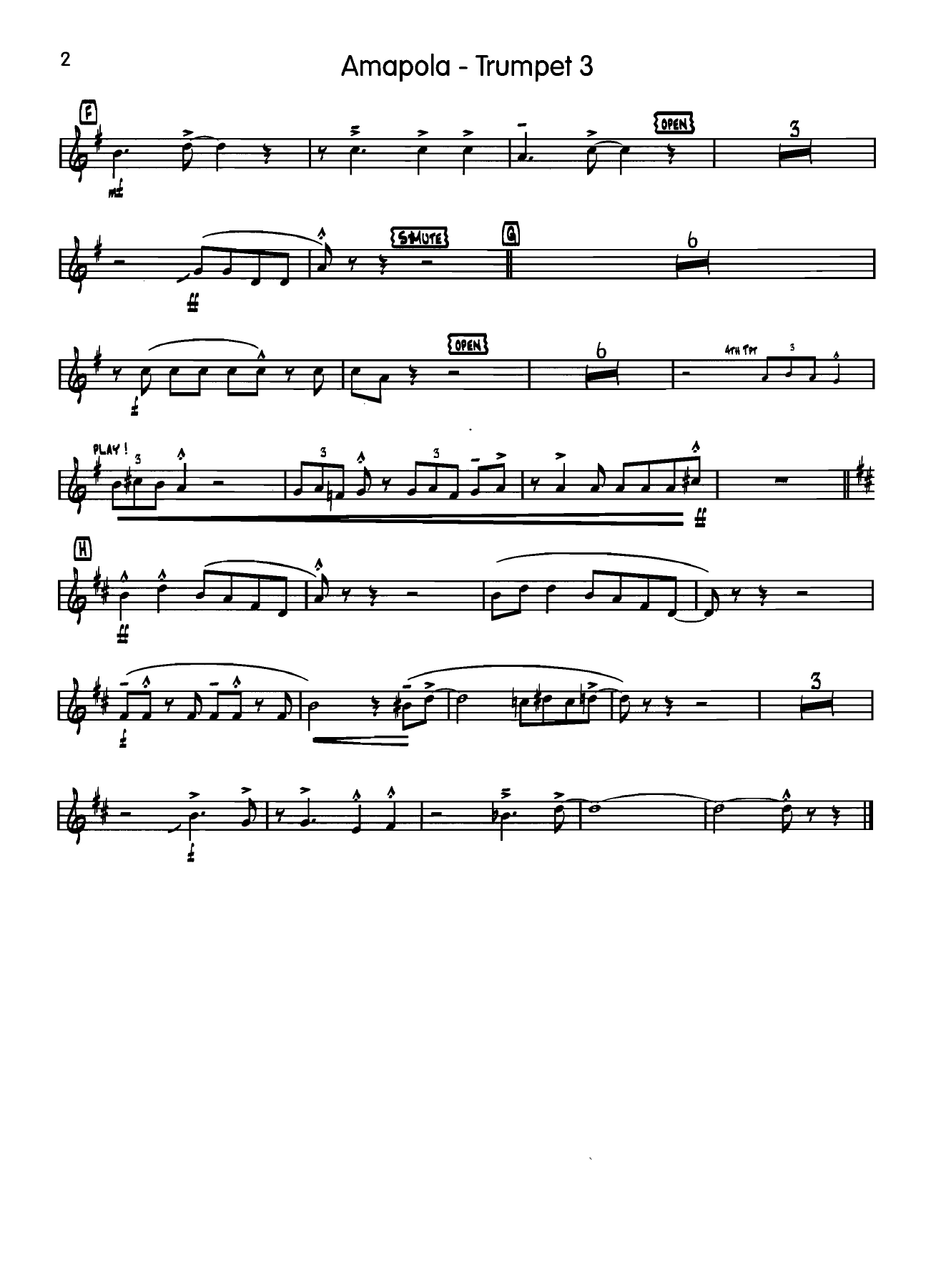 Amapola 3 Trumpet — page 2