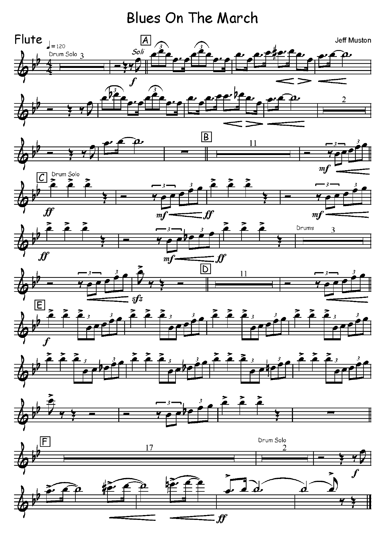 Blues On The March — sheet music cover (first page)
