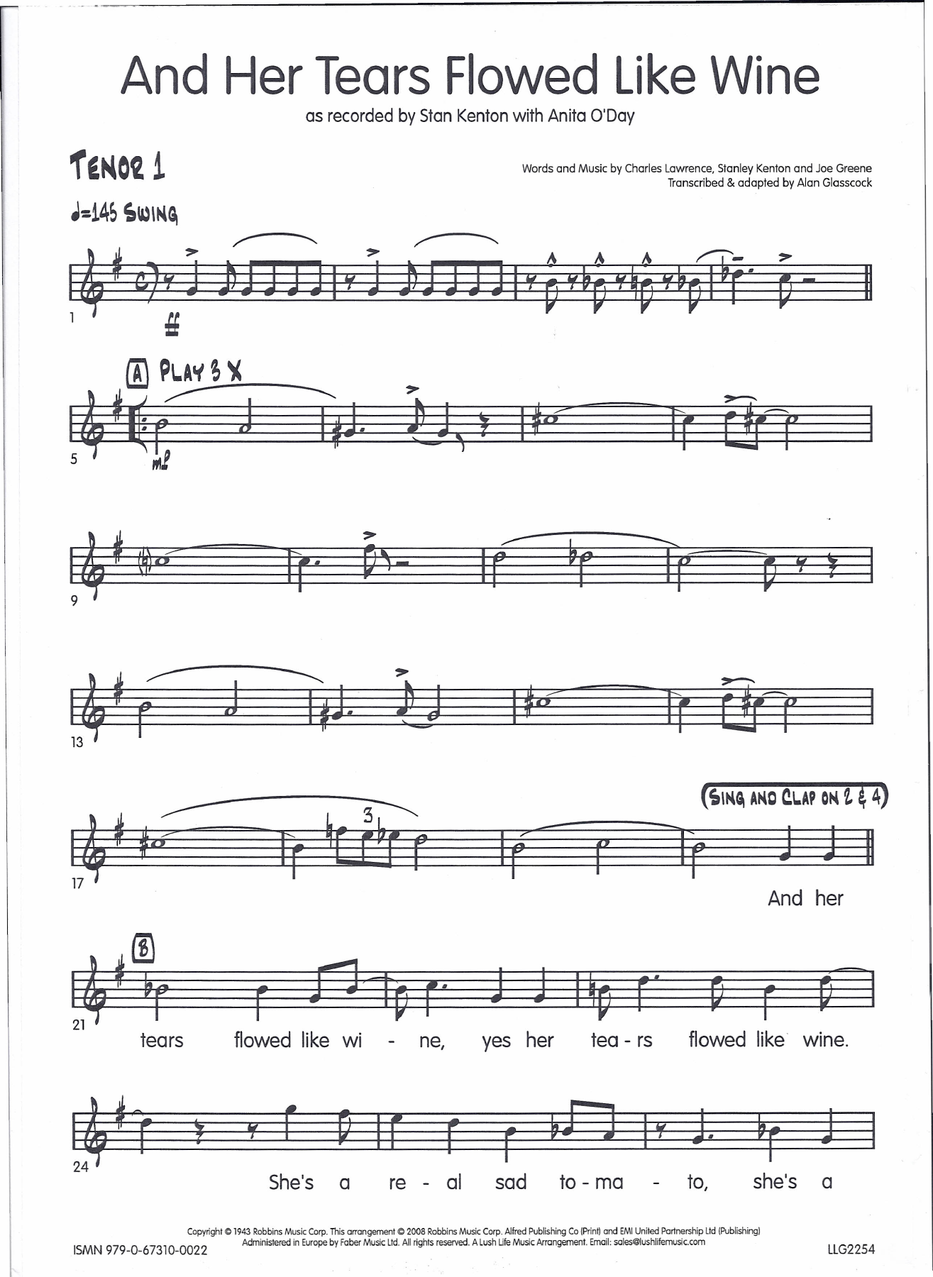 TenorSax1 — sheet music cover (first page)