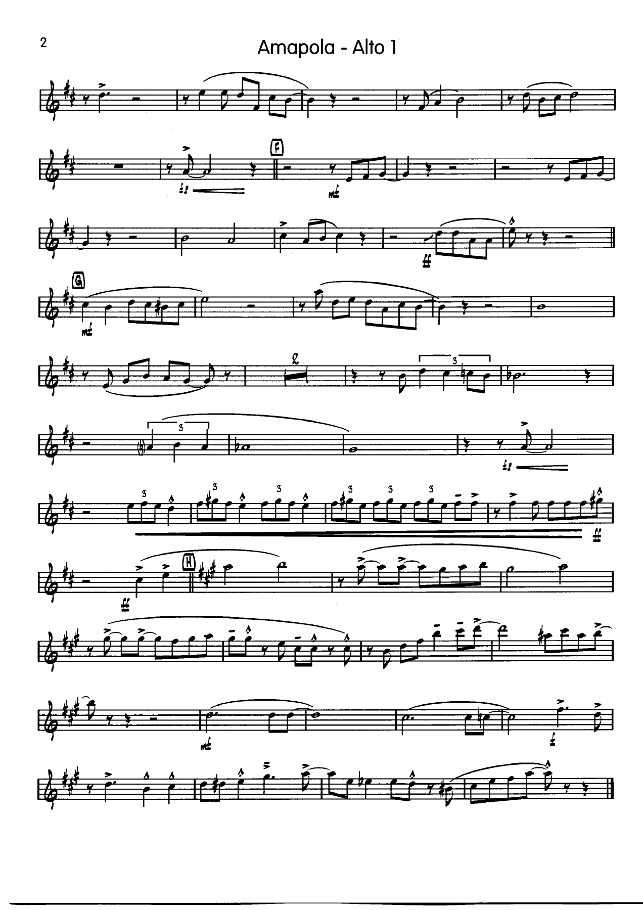 Amapola 1 Alto002 — sheet music cover (first page)