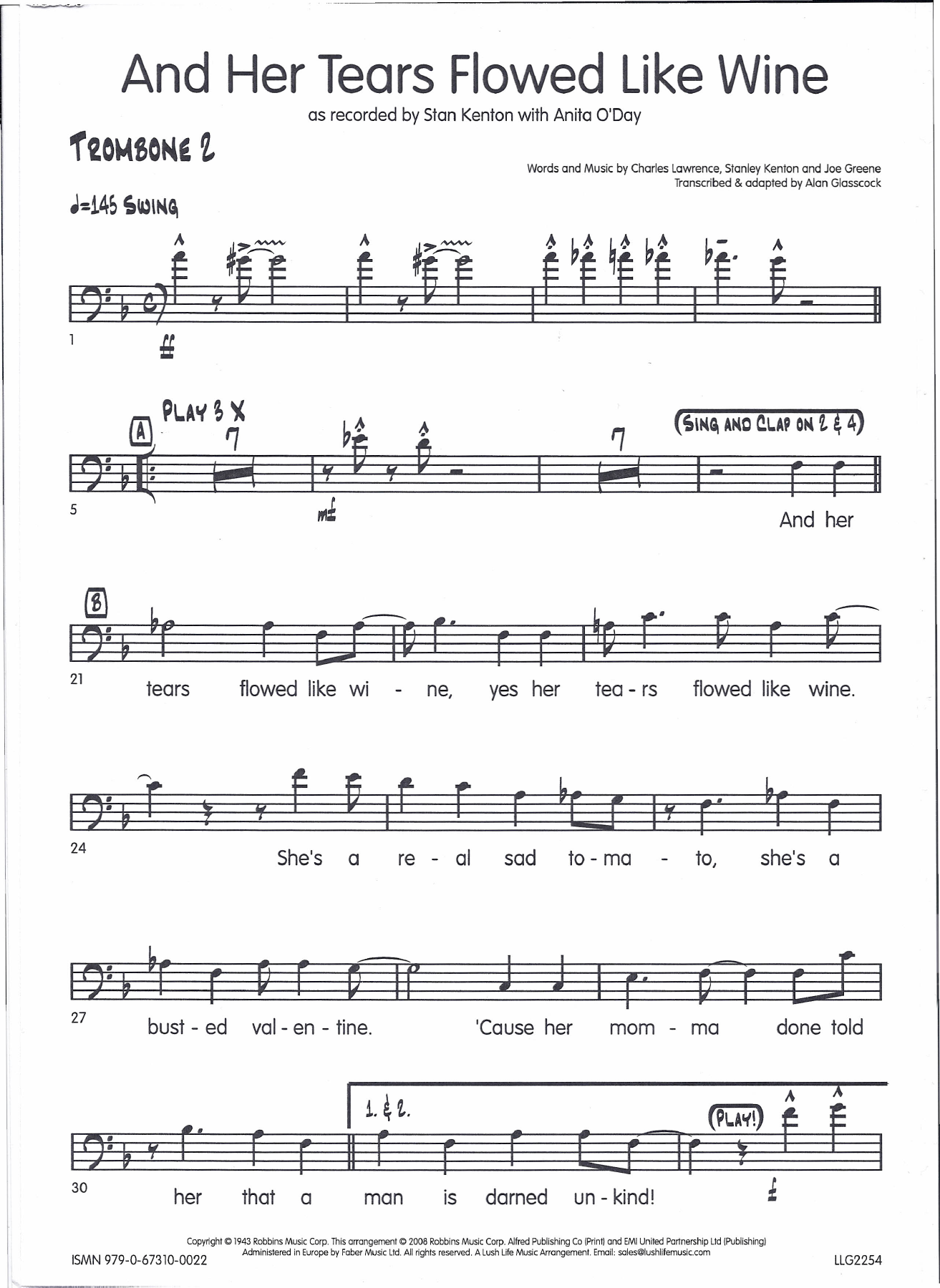 Trombone2 — sheet music cover (first page)