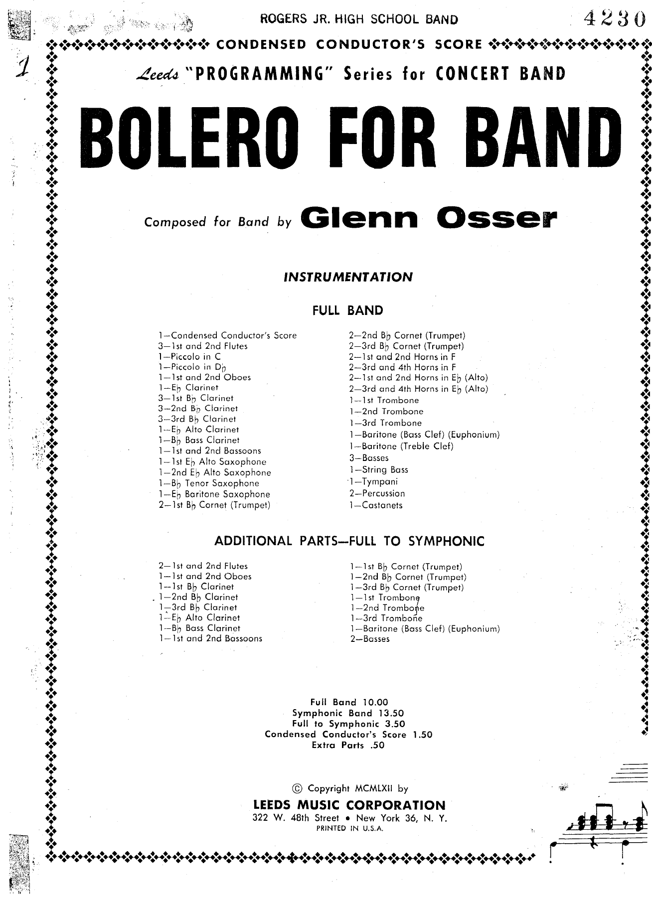 conductor — sheet music cover (first page)