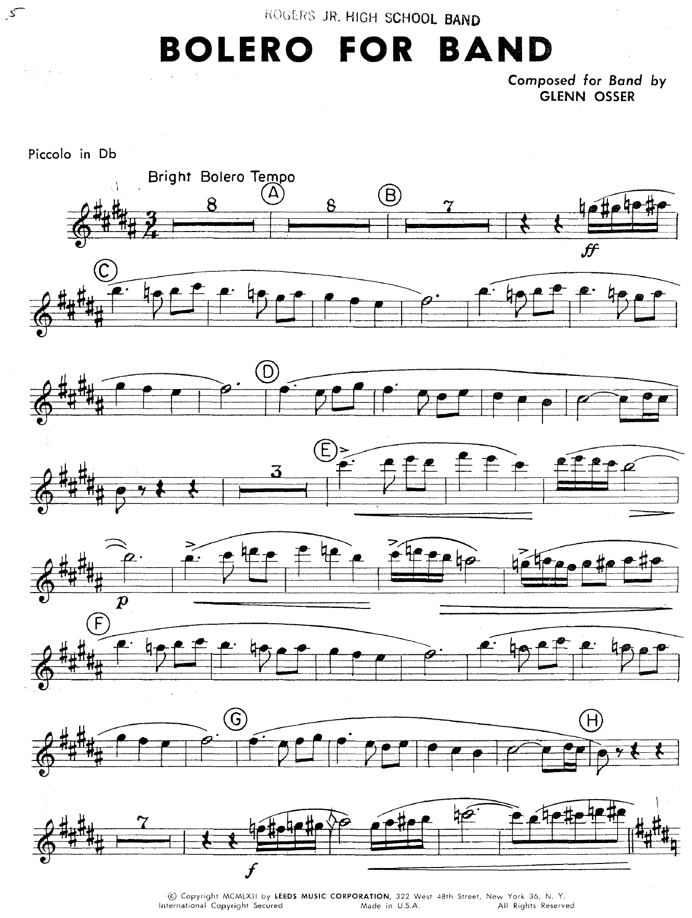 partes — sheet music cover (first page)
