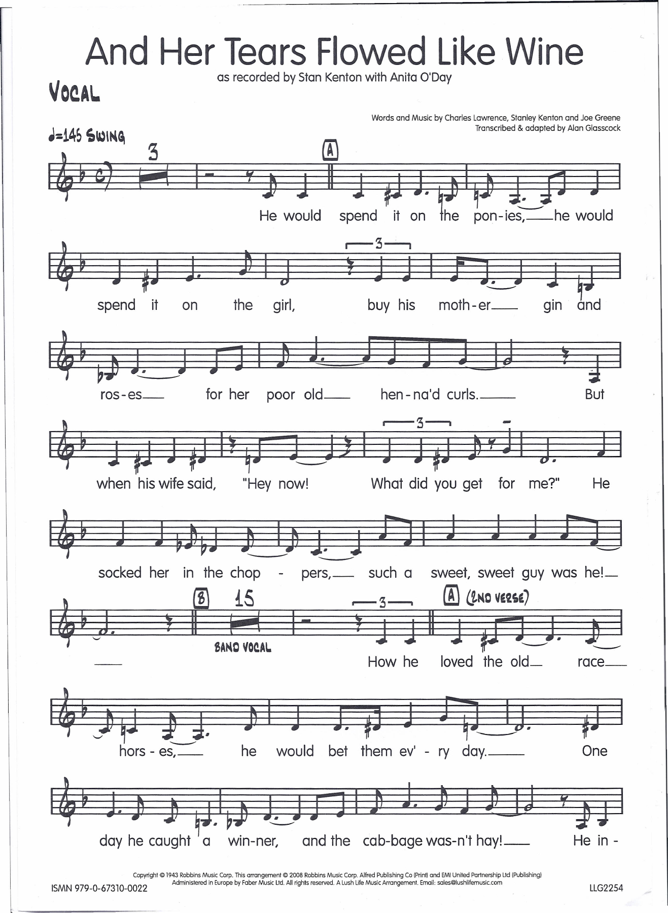 Vocals — sheet music cover (first page)