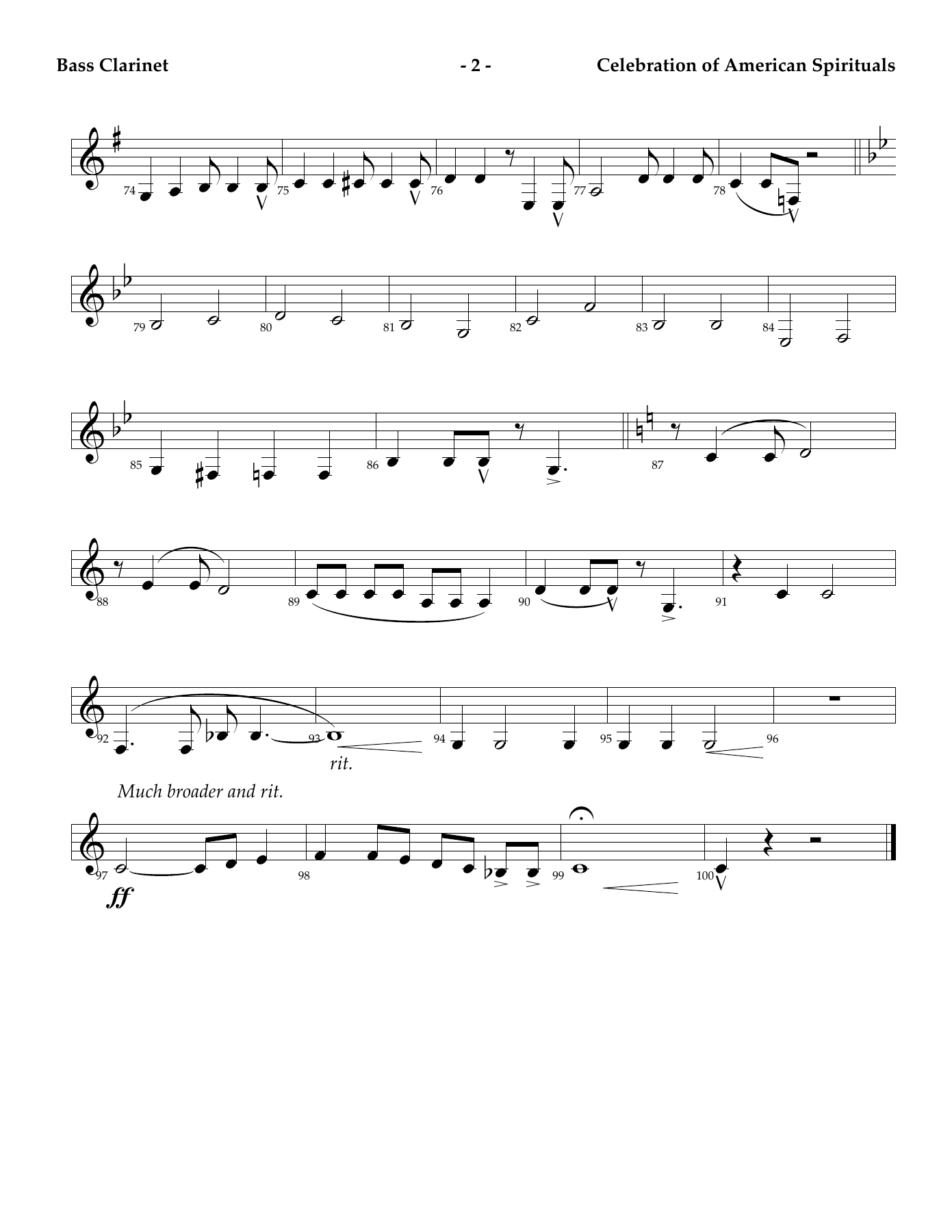 Bass Clarinet — page 2