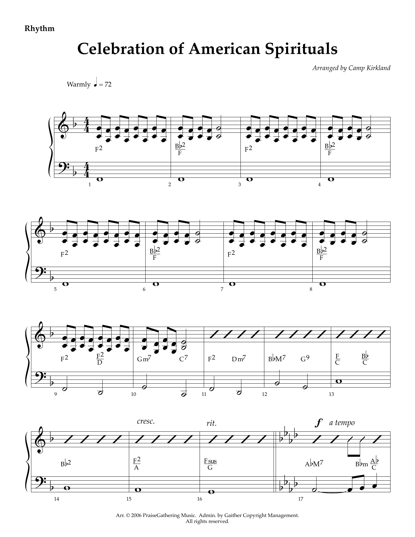 Rhythm — sheet music cover (first page)