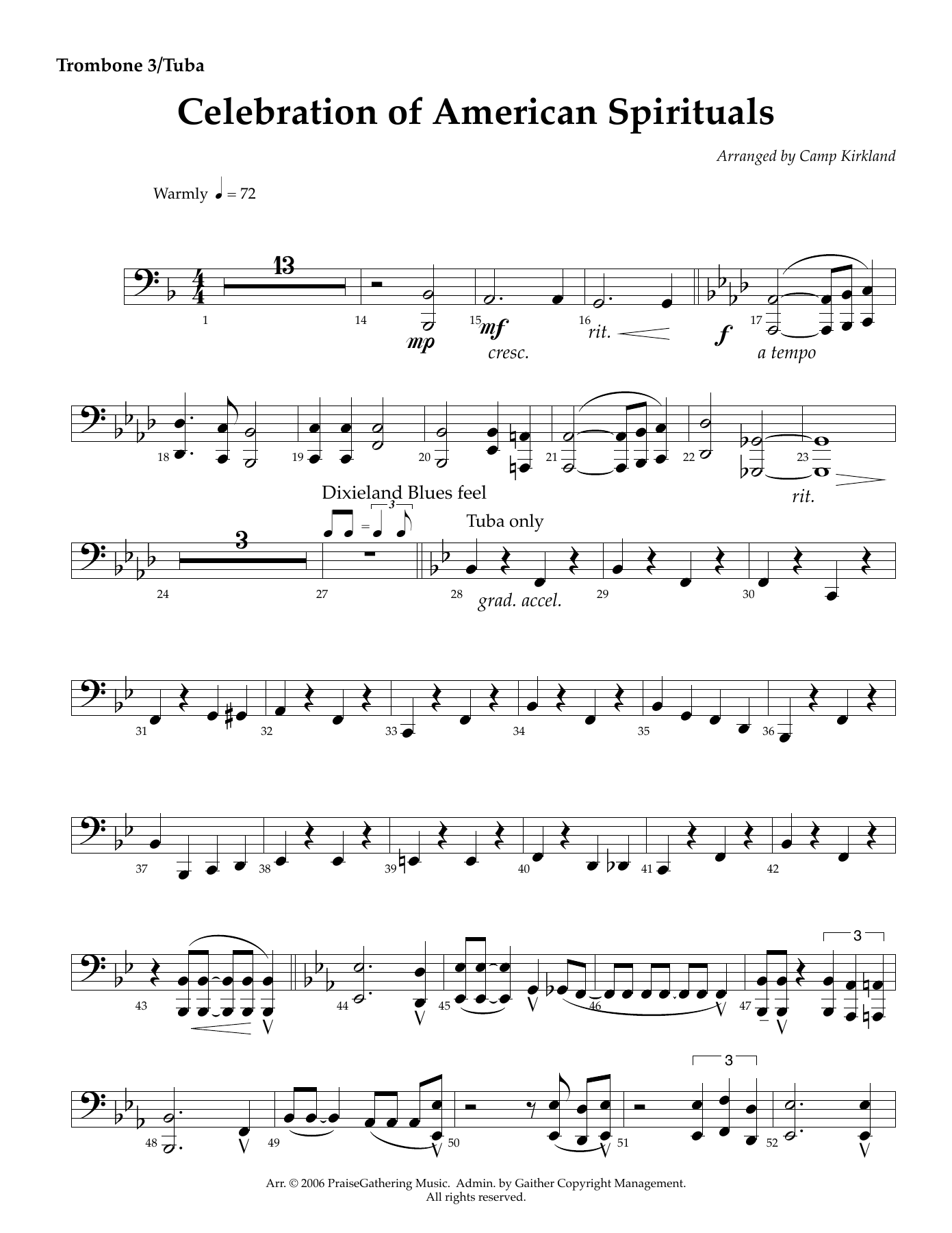 Trombone 3-Tuba — sheet music cover (first page)