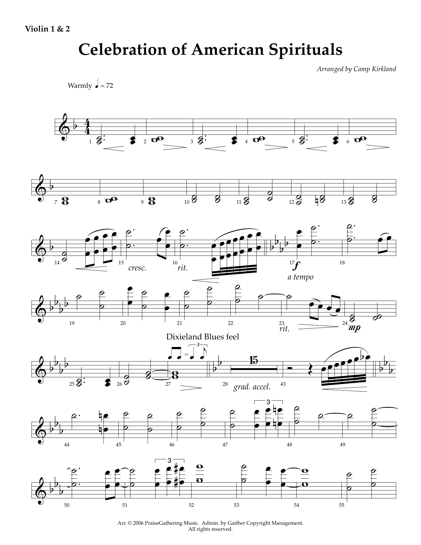 Violin 1-2 — sheet music cover (first page)