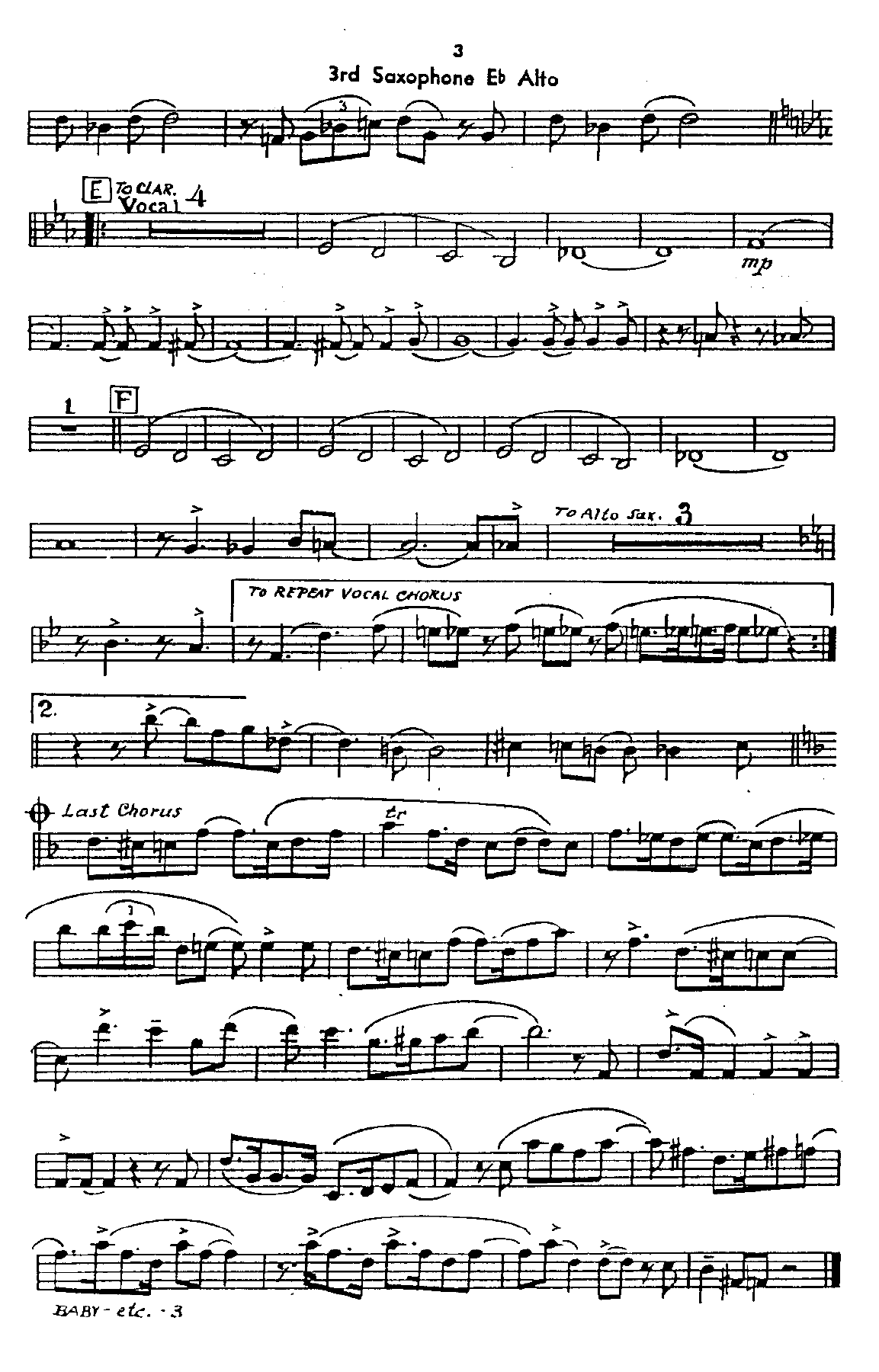 3rd sax alto pg3 — sheet music cover (first page)