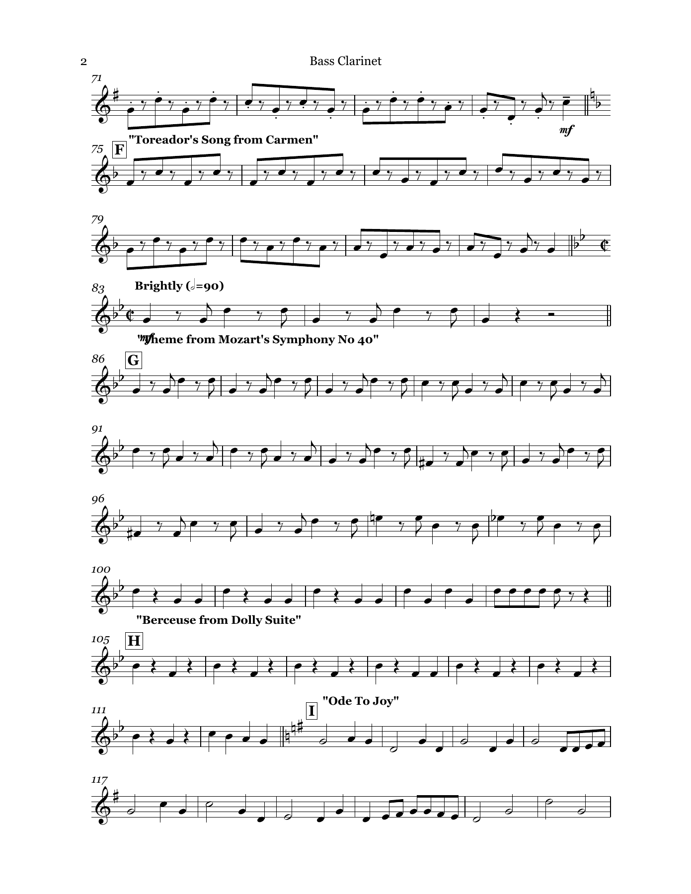 CB011ClassicalMuddley Bass Clarinet — page 2