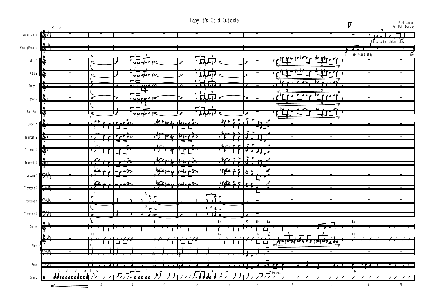 Baby Its Cold Outside — sheet music preview
