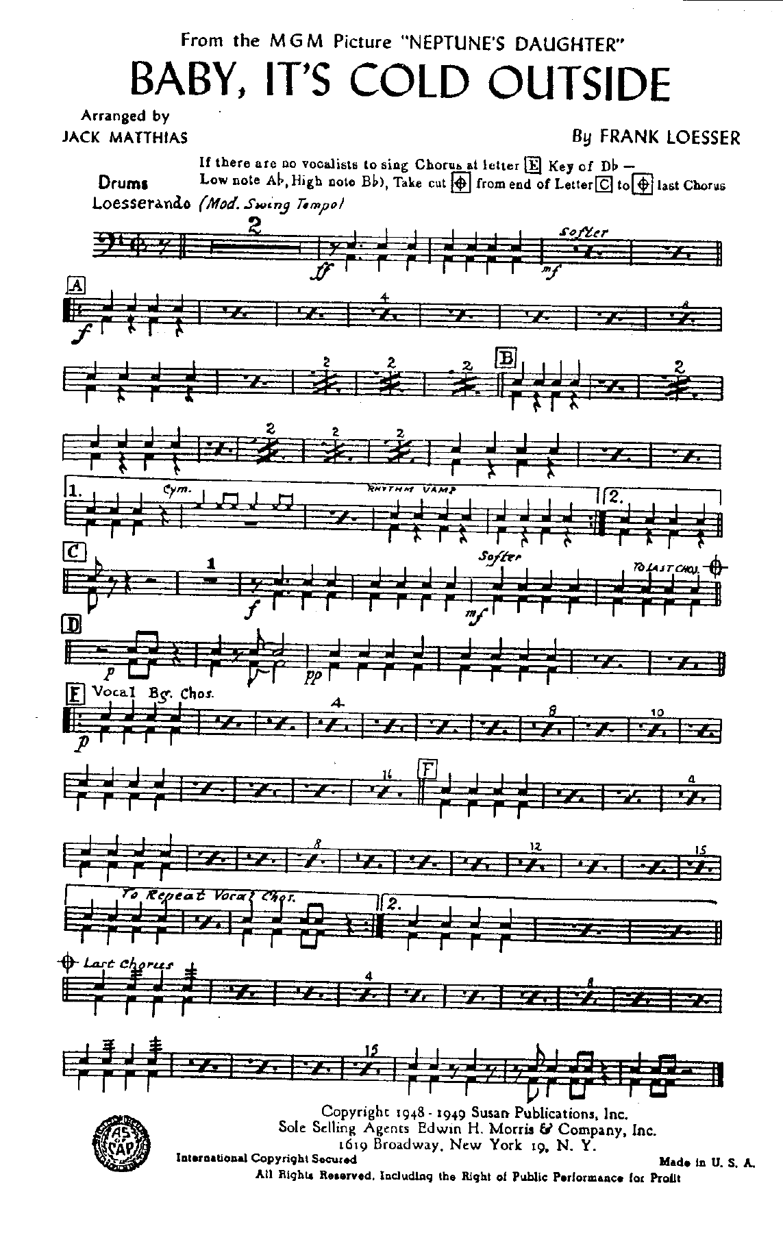 Drums pg1 — sheet music cover (first page)