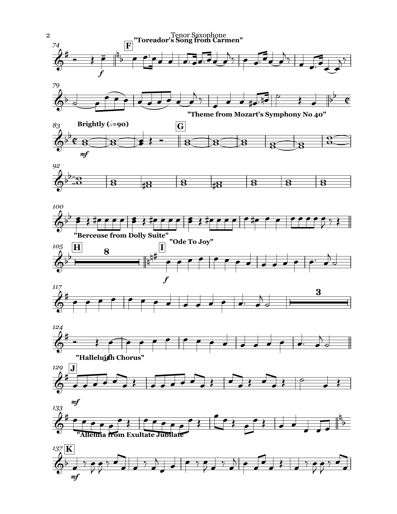CB011ClassicalMuddley Tenor Saxophone — page 2
