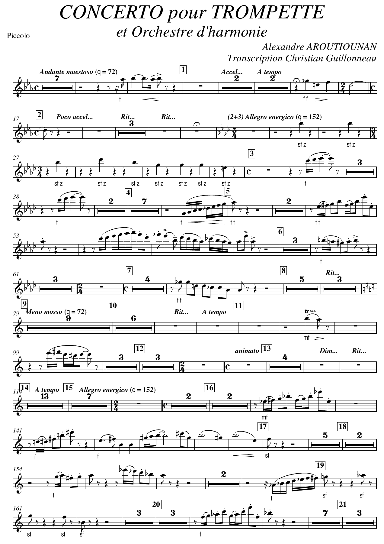 parts — sheet music preview