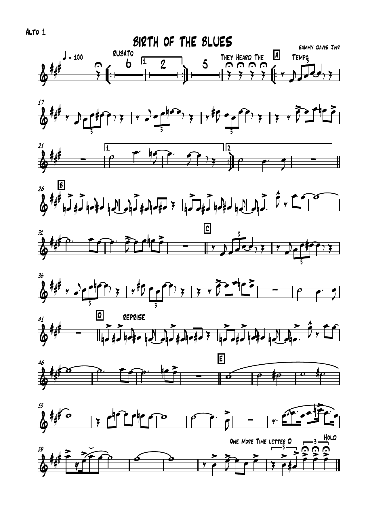 Birth Of The Blues — sheet music preview