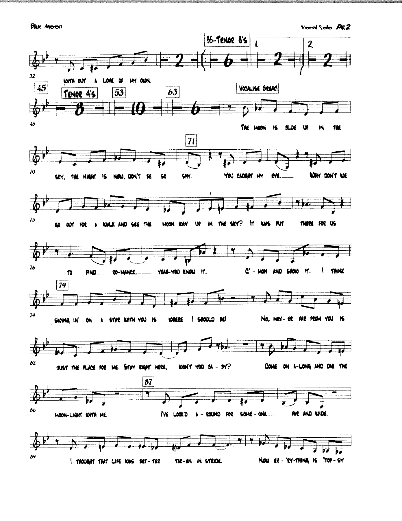 Blue Moon vocal — page 2