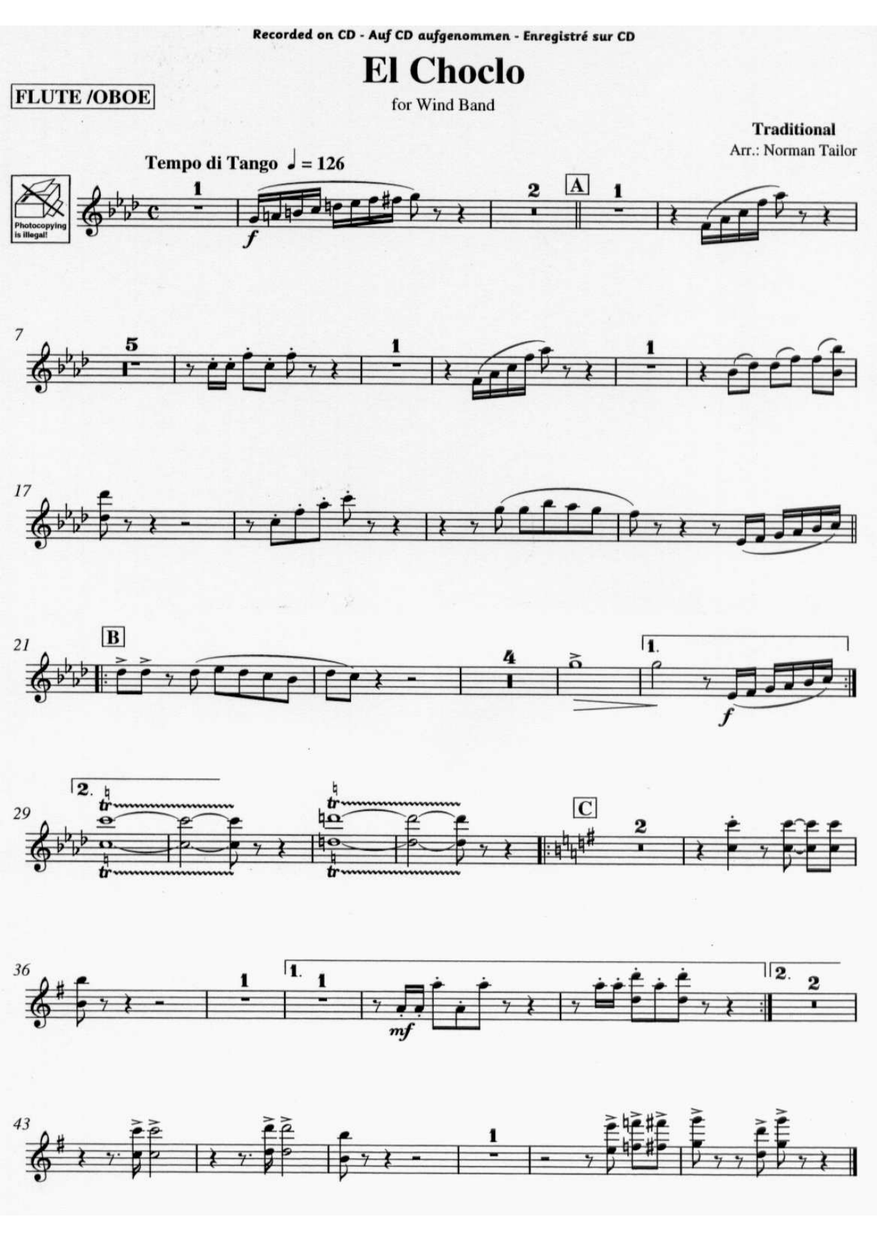 EL Choclo — sheet music cover (first page)